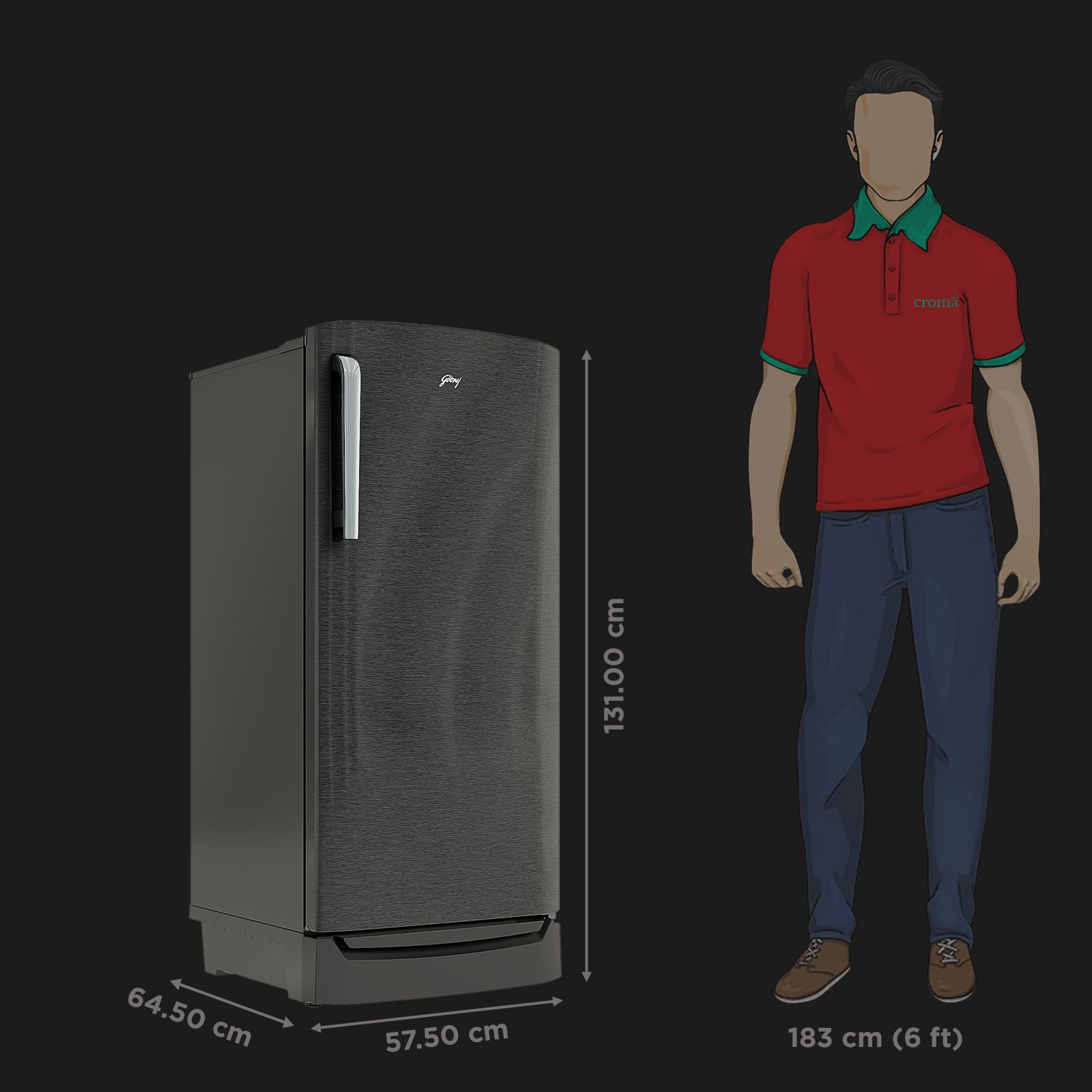 Godrej Edge Marvel 184 Litres 2 Star Direct Cool Single Door Refrigerator with Advanced Capillary Technology (RD EMARVEL 207B TDF, Fossil Steel)_3