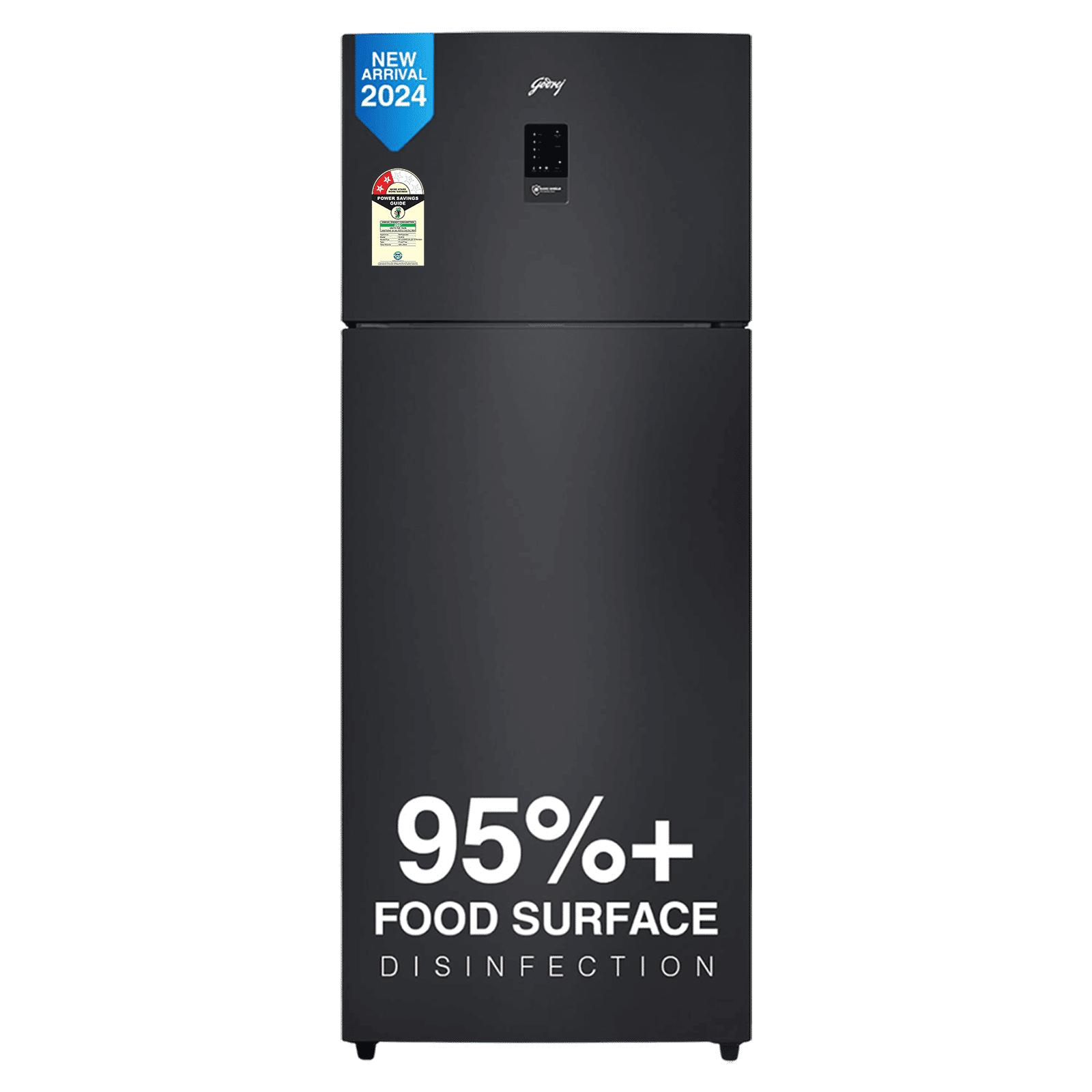 Godrej Eon Regalis 436 Litres 2 Star Frost Free Double Door Convertible Refrigerator with Nano Shield Technology (RT EONREGALIS 477B RCI MT BK, Matte Black)_1
