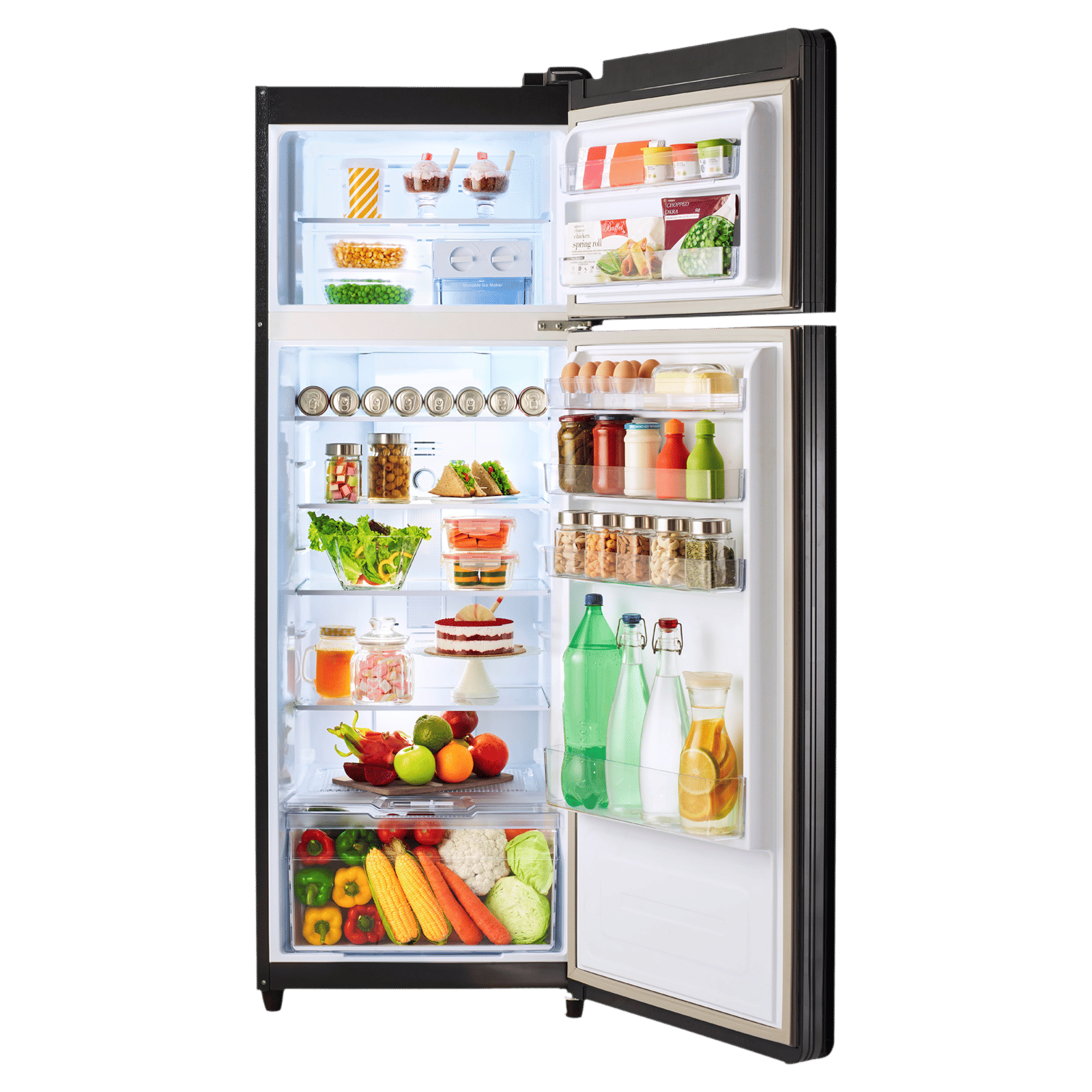 Godrej Eon Crystal 272 Litres 2 Star Frost Free Double Door Refrigerator with Advanced Inverter Technology (RT EONCRYSTAL 310B RI OB, Black Glass)_5