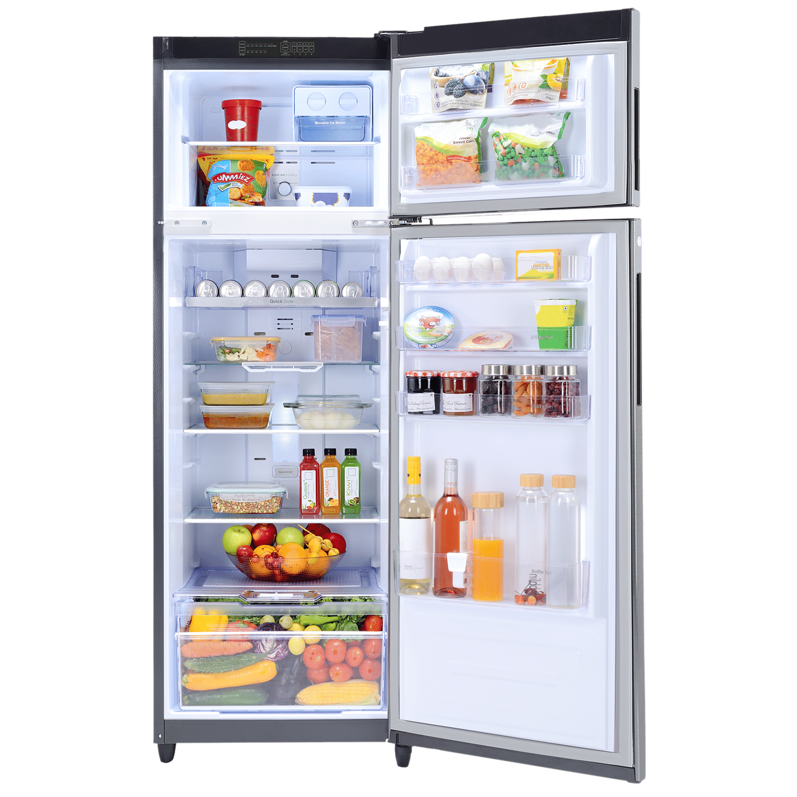 Godrej Eon Valor 272 Litres 2 Star Frost Free Double Door Refrigerator with Cool Balance Technology (RT EONVALOR 310B RI, Fossil Steel) Godrej Eon Valor 272 Litres 2 Star Frost Free Double Door Refrigerator with Cool Balance Technology (RT EONVALOR 310B RI, Fossil Steel)_5