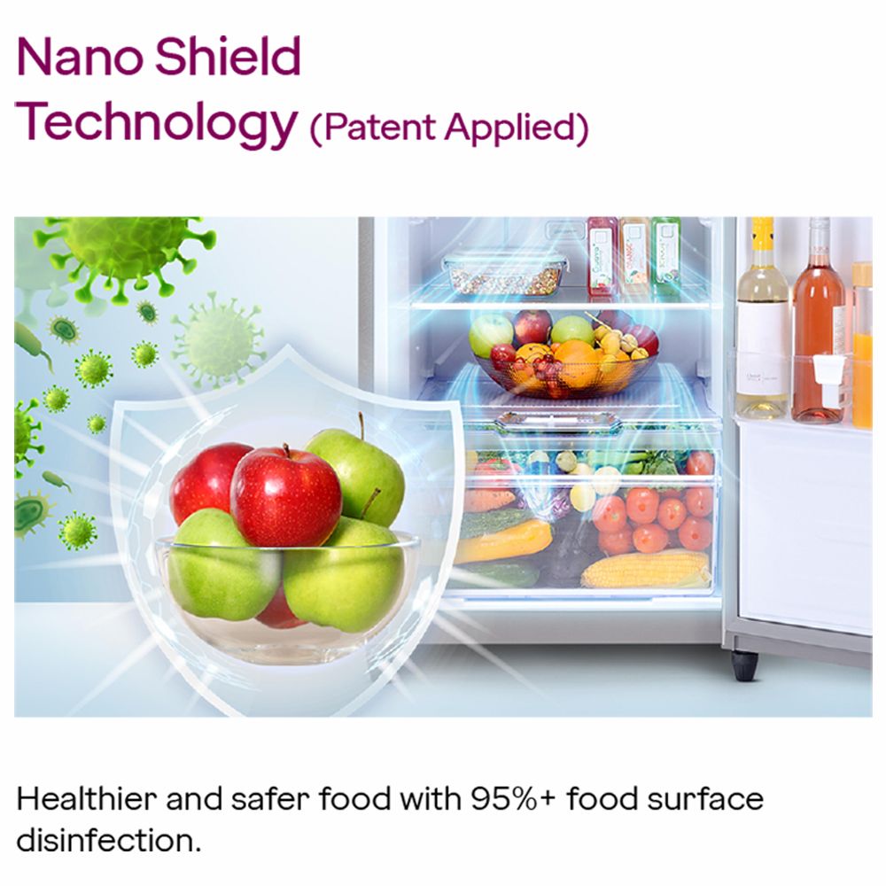 Godrej Eon Valor 272 Litres 3 Star Frost Free Double Door Convertible Refrigerator with Nano Shield Technology (RT EONVALOR 310C RCIT MT BK, Matt Black)_10