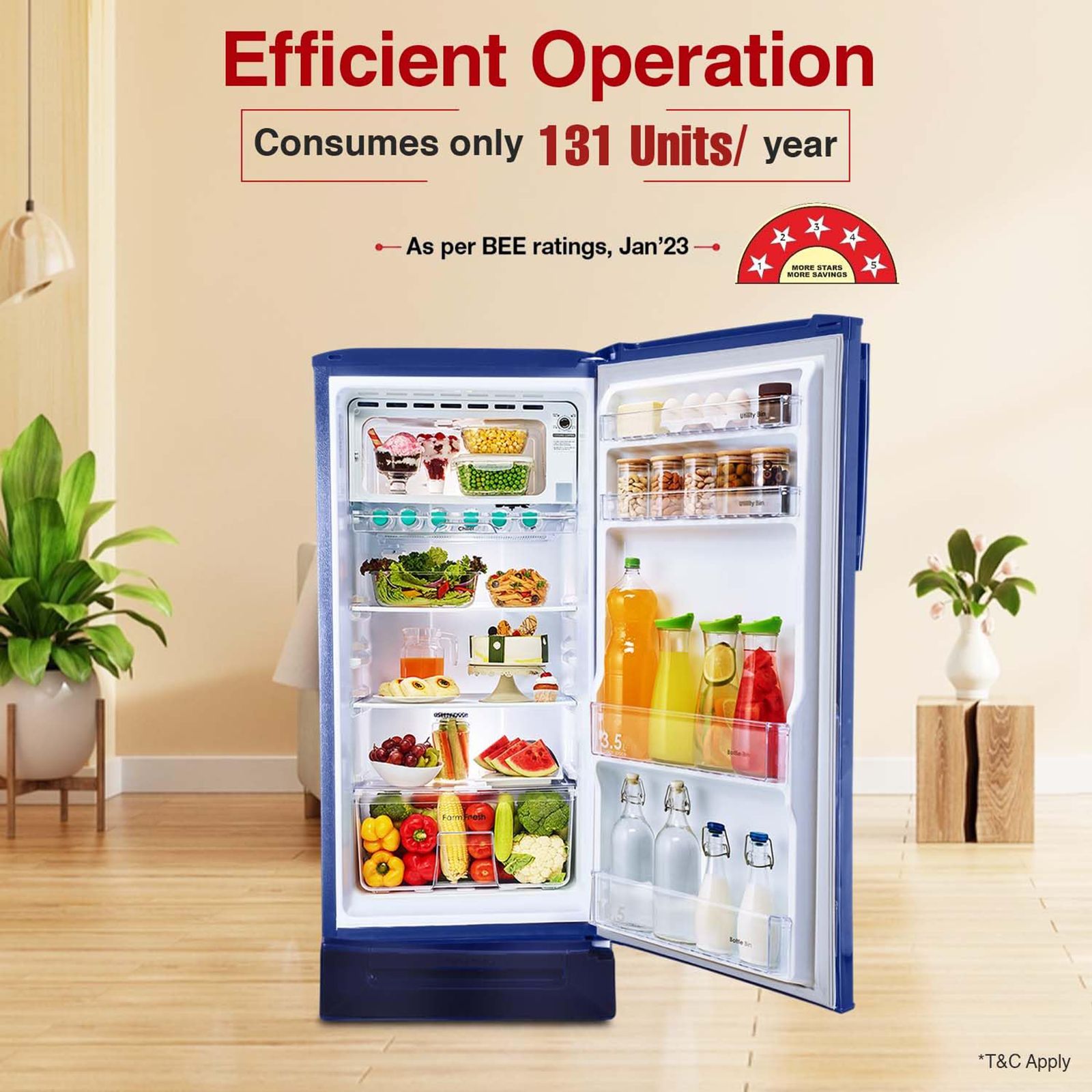 Godrej Edge Neo 180 Litres 5 Star Direct Cool Single Door Refrigerator with Anti Bacteria Gasket (RD EDGENEO 207E TDF, Aqua Blue)_16
