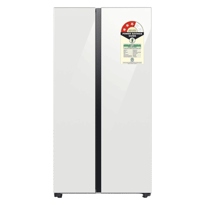 SAMSUNG 653 Litres 3 Star Frost Free Side by Side Door Smart Wifi Enabled Convertible Refrigerator with Twin Cooling Plus Technology (RS76CB81A312/HL, Clean White)