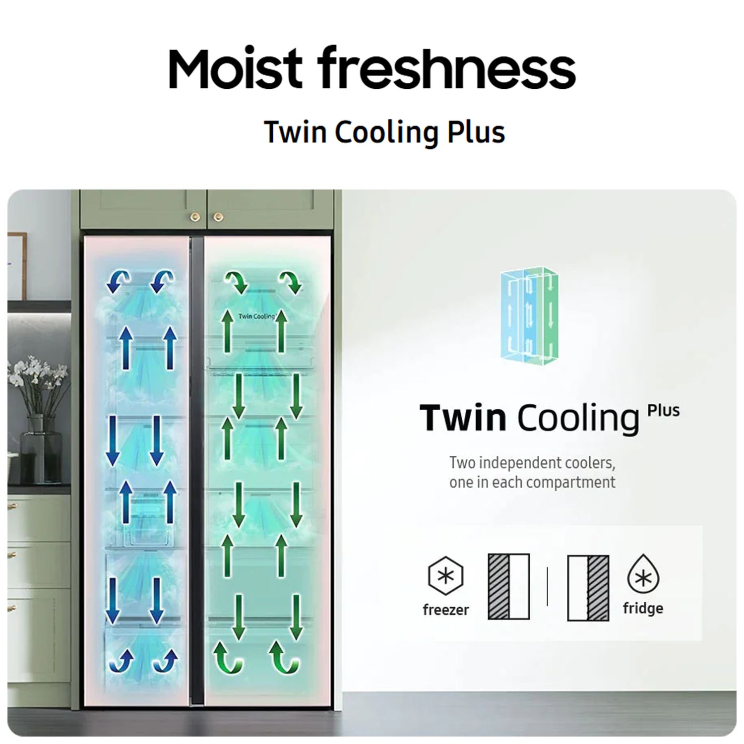 SAMSUNG 653 Litres 3 Star Frost Free Side by Side Door Smart Wifi Enabled Convertible Refrigerator with Twin Cooling Plus Technology (RS76CB81A312/HL, Clean White)_15