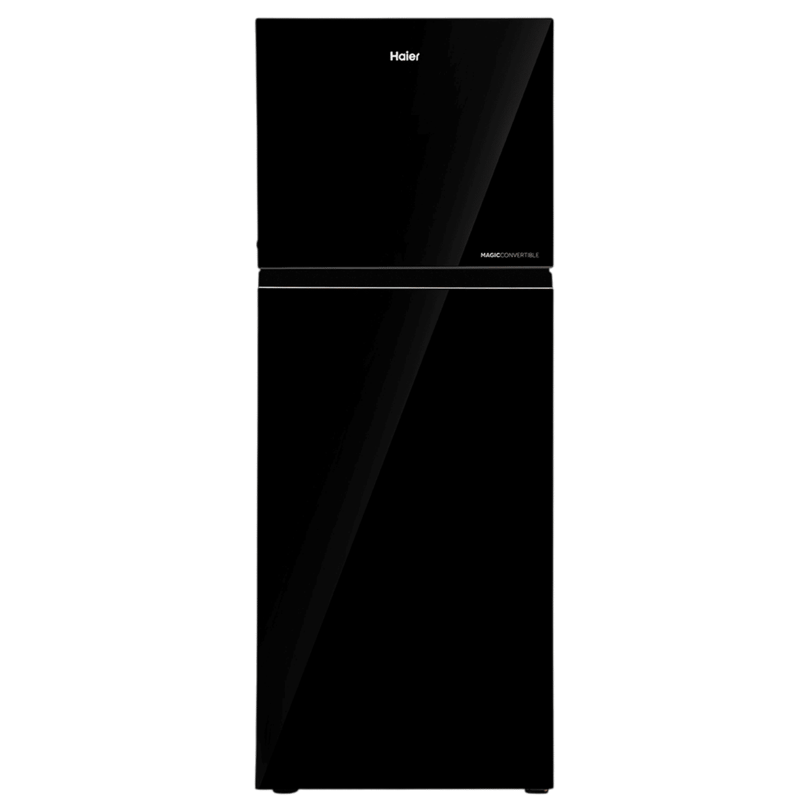 Haier 268 Litres 2 Star Frost Free Double Door Convertible Refrigerator with Turbo Icing (HRF-3182PKG-P, Black Glass) Haier 268 Litres 2 Star Frost Free Double Door Convertible Refrigerator with Turbo Icing (HRF-3182PKG-P, Black Glass)_1