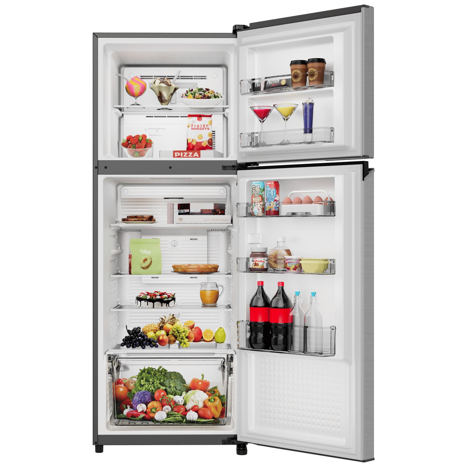 Panasonic 292 Litres 3 Star Frost Free Double Door Convertible Refrigerator with Surround Cooling (NR-TG337CVHN, Electric Grey) Panasonic 292 Litres 3 Star Frost Free Double Door Convertible Refrigerator with Surround Cooling (NR-TG337CVHN, Electric Grey)_3