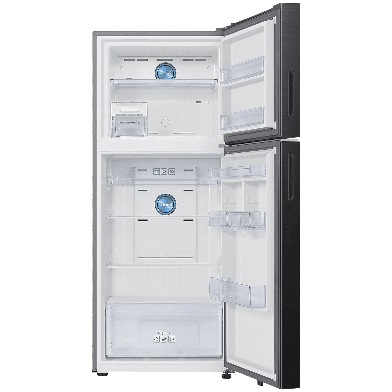 SAMSUNG 396 Litres 2 Star Frost Free Double Door Smart Wifi Enabled Convertible Refrigerator with Digital Inverter Compressor (RT41DB6A4B22HL, Black Glass)_6