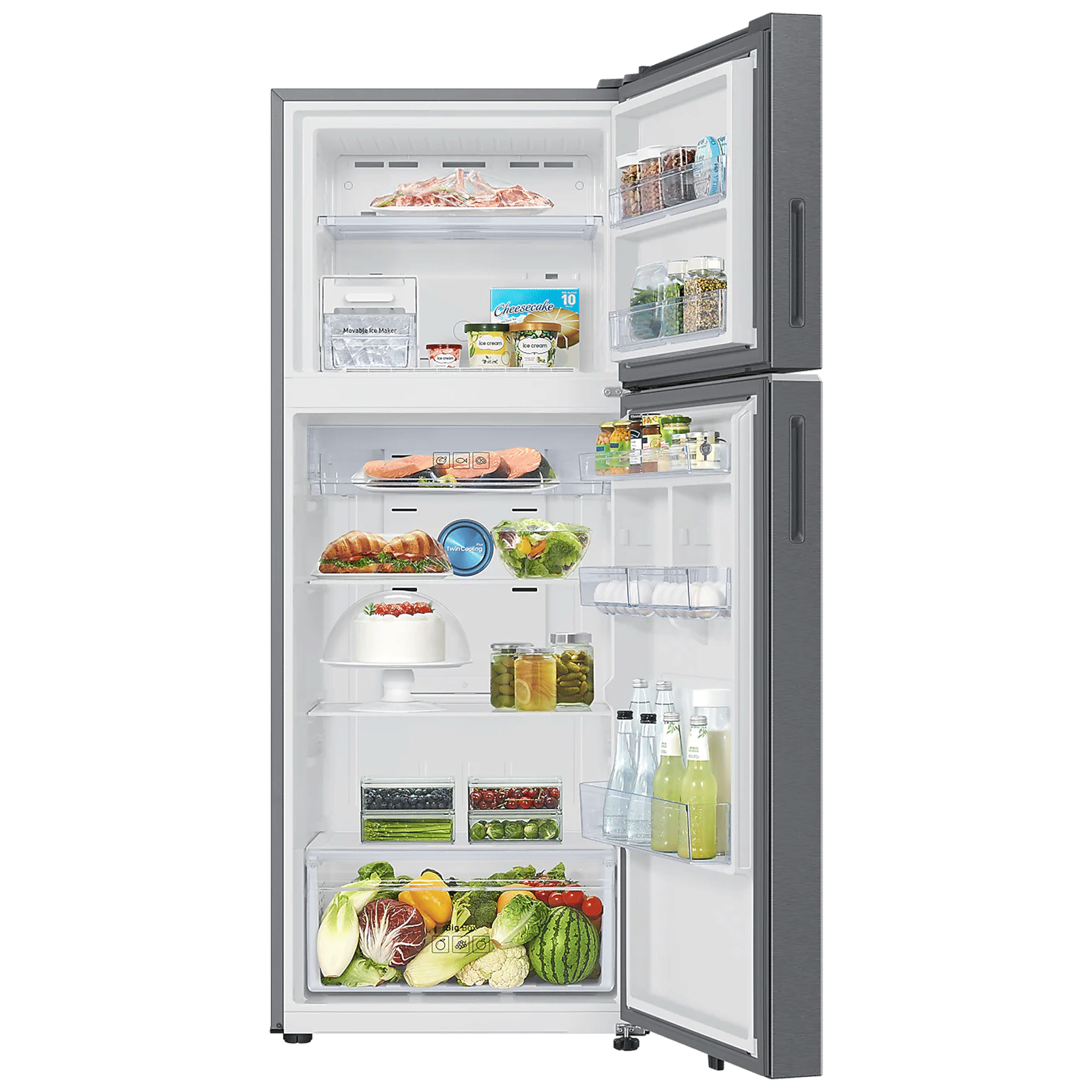 SAMSUNG 419 Litres 2 Star Frost Free Double Door Smart Wifi Enabled Convertible Refrigerator with Digital Inverter Compressor (RT45DG6A2BSLHL, Real Stainless) SAMSUNG 419 Litres 2 Star Frost Free Double Door Smart Wifi Enabled Convertible Refrigerator with Digital Inverter Compressor (RT45DG6A2BSLHL, Real Stainless)_5