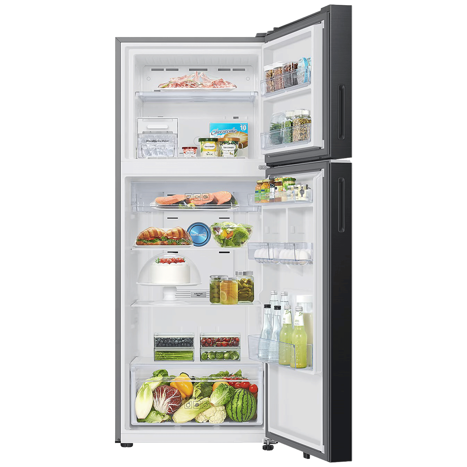 SAMSUNG 419 Litres 3 Star Frost Free Double Door Smart Wifi Enabled Convertible Refrigerator with Digital Inverter Compressor (RT45DG6A4DBXHL, Luxe Black) SAMSUNG 419 Litres 3 Star Frost Free Double Door Smart Wifi Enabled Convertible Refrigerator with Digital Inverter Compressor (RT45DG6A4DBXHL, Luxe Black)_5