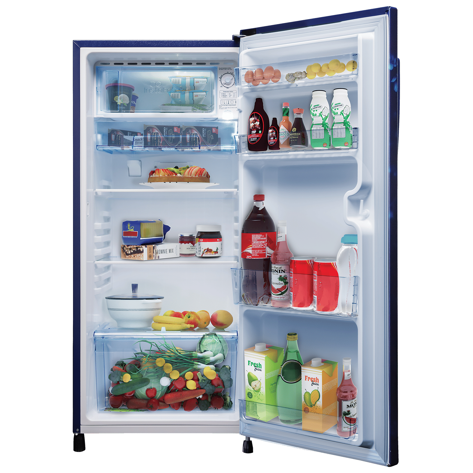 LLOYD 188 Litres 3 Star Direct Cool Single Door Refrigerator with Antibacterial Gasket (GLDC203SCBT2LC, Cherry Blossom Blue)_4