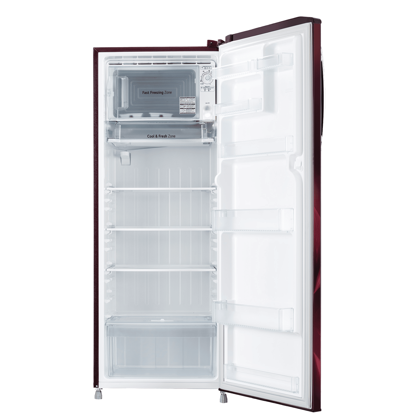 LG 281 Series 261 Litres 3 Star Direct Cool Single Door Refrigerator with Auto Smart Connect (GL-B281BSAX, Scarlet Aurora)_6