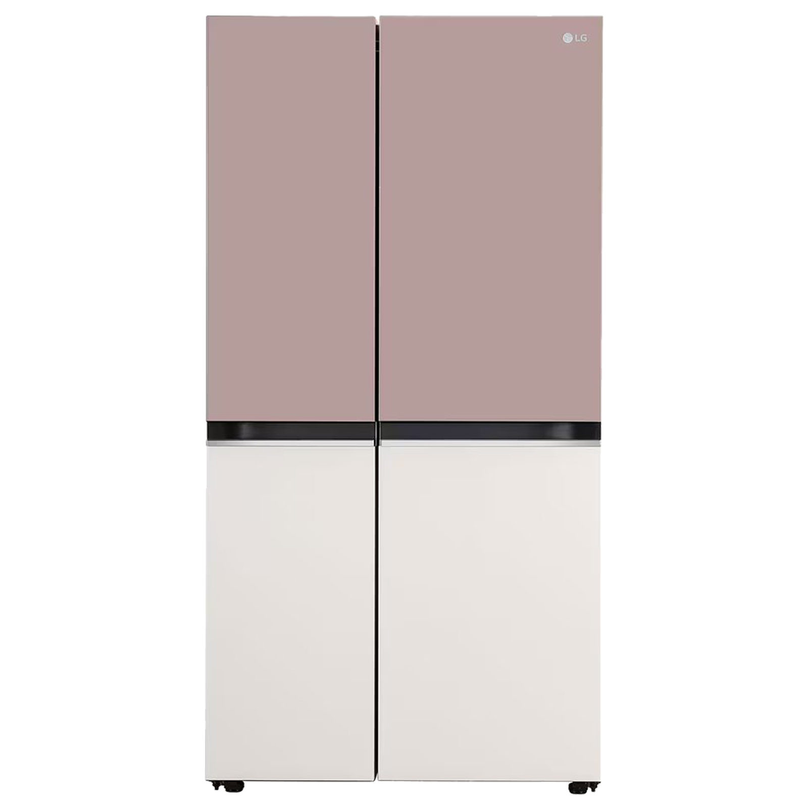 LG 650 Litres 3 Star Frost Free Side by Side Smart Wifi Enabled Convertible Refrigerator with Multi Air Flow (GL-B257EPT3, Clay Pink Tango)_1