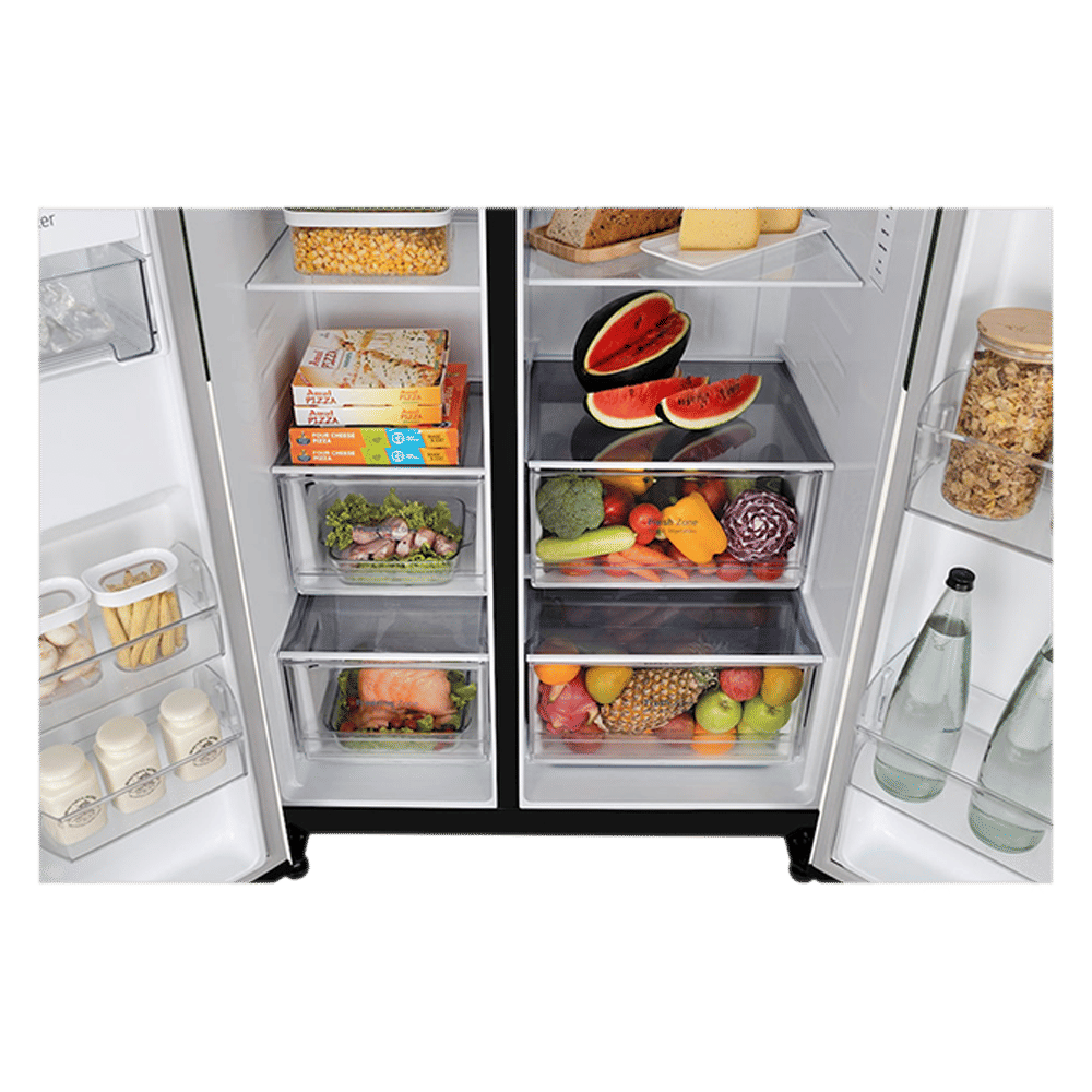LG 650 Litres 3 Star Frost Free Side by Side Smart Wifi Enabled Convertible Refrigerator with Multi Air Flow (GL-B257EET3, Emerald Green Tango)_12