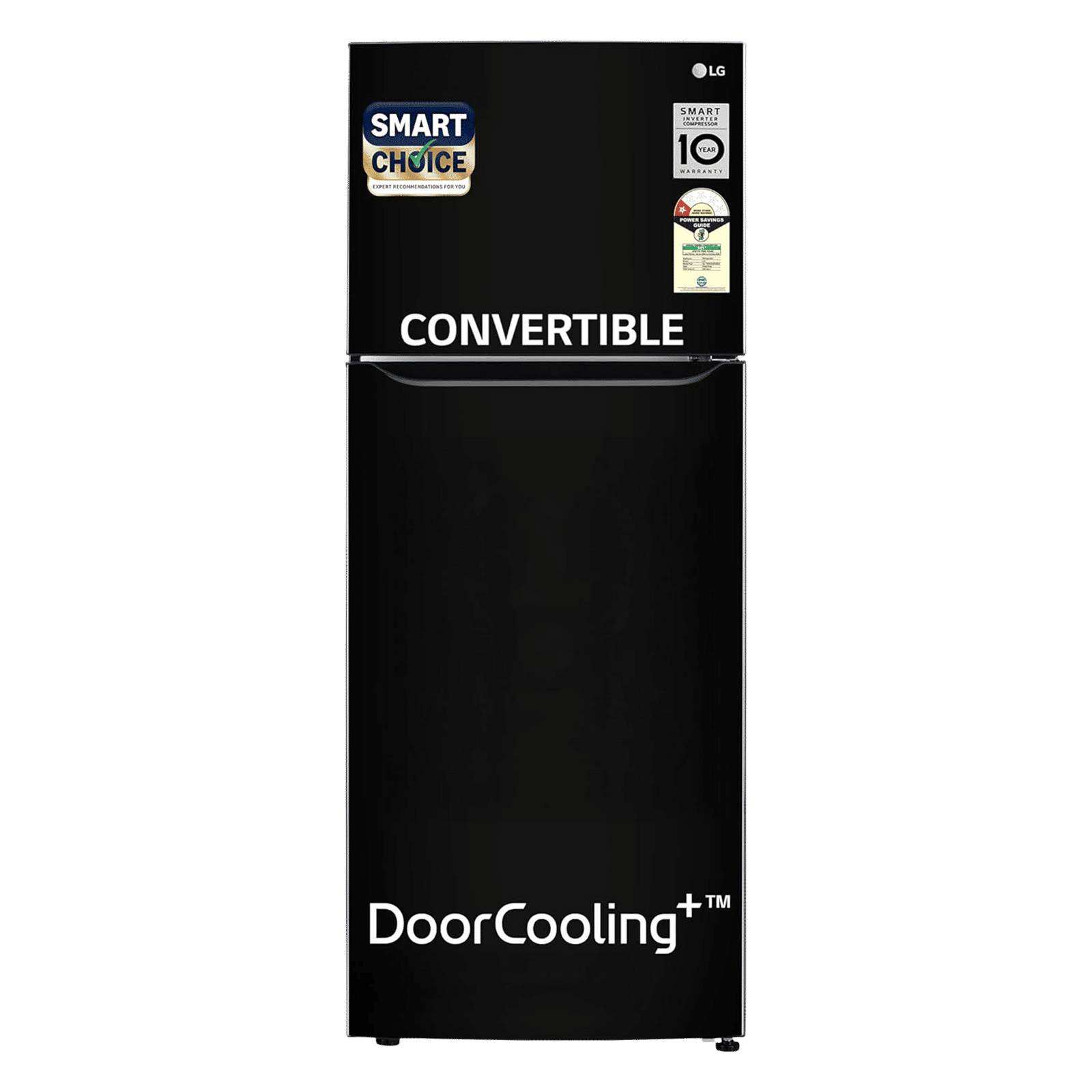 LG 446 Litres 1 Star Frost Free Double Door Convertible Refrigerator with Multi Air Flow (GL-T502CESR, Ebony Sheen)_1