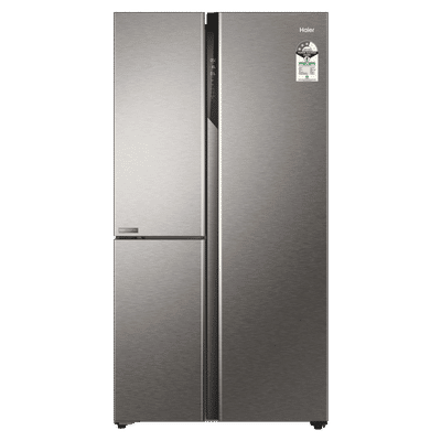 Haier 598 Litres 3 Star Frost Free Side by Side Smart Wifi Enabled Refrigerator with Digital Control Panel (HRT-683ISU1, Inox Steel)