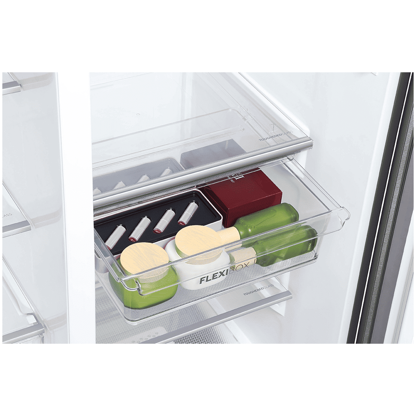 Haier 598 Litres 3 Star Frost Free Side by Side Smart Wifi Enabled Refrigerator with Digital Control Panel (HRT-683KGU1, Black Glass)_9