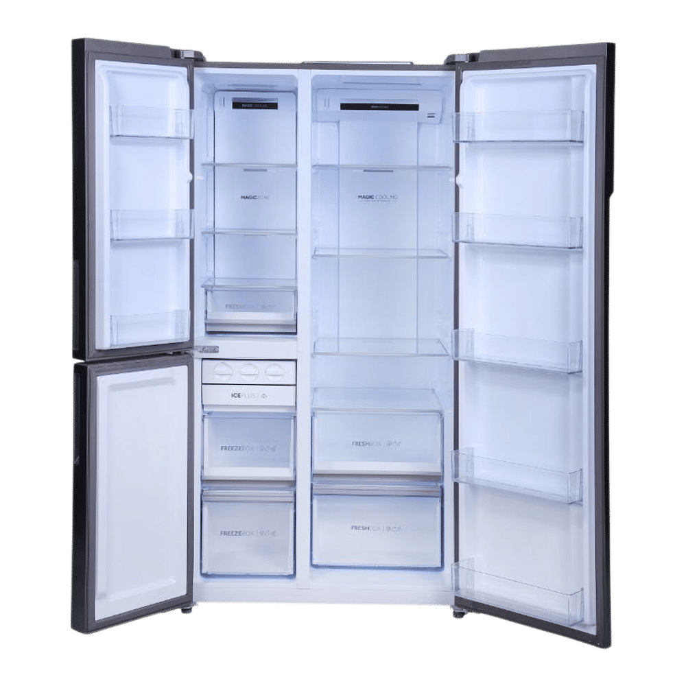 Haier 598 Litres 3 Star Frost Side-by-Side Smart Wifi Enabled Convertible Refrigerator with Digital Control Panel (HRT-683KGU1, Black Glass) Haier 598 Litres 3 Star Frost Side-by-Side Smart Wifi Enabled Convertible Refrigerator with Digital Control Panel (HRT-683KGU1, Black Glass)_18