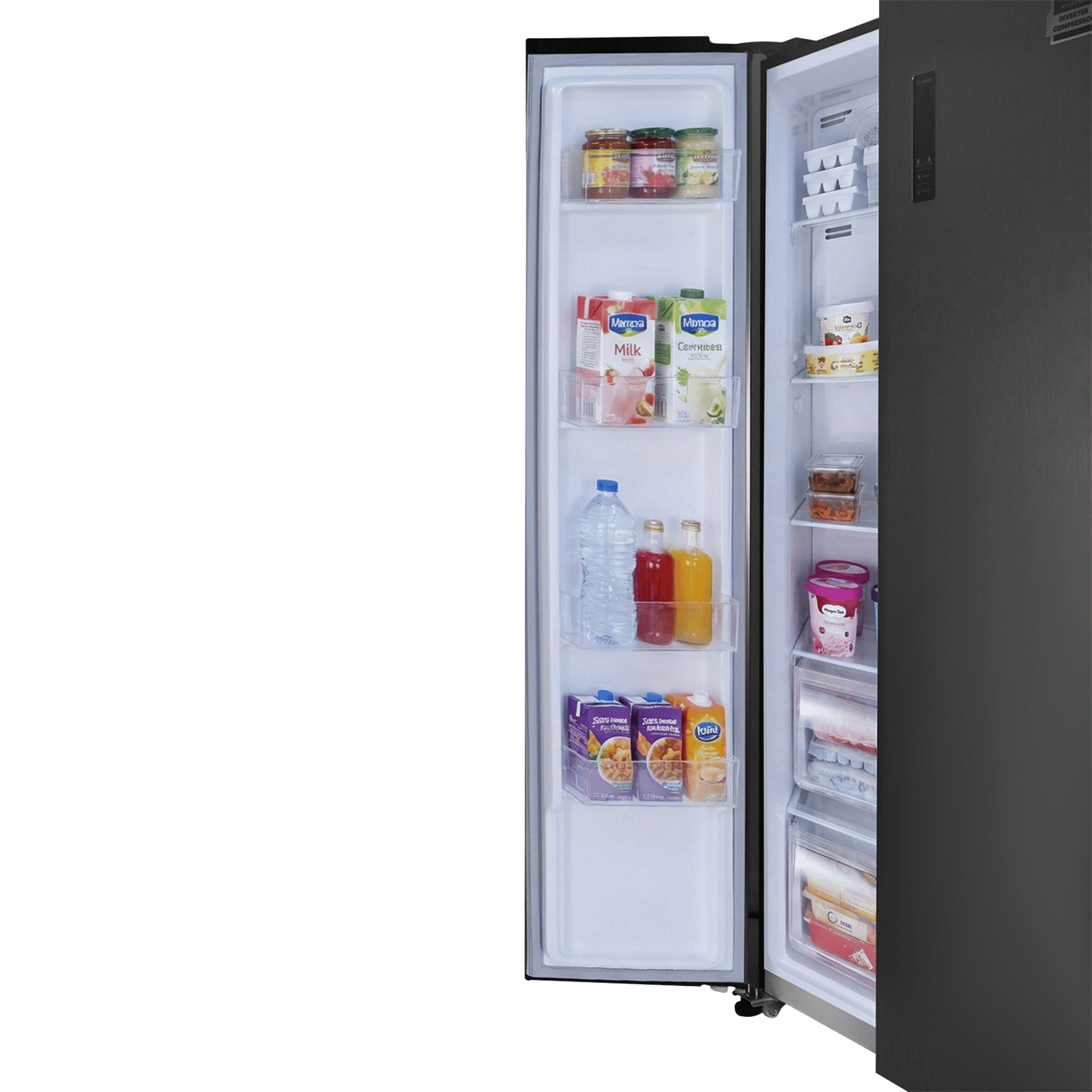 Croma CRLR532SSA342494 532 Litres Frost Free Side by Side Refrigerator with Door Open Alarm (Inox Black)_12