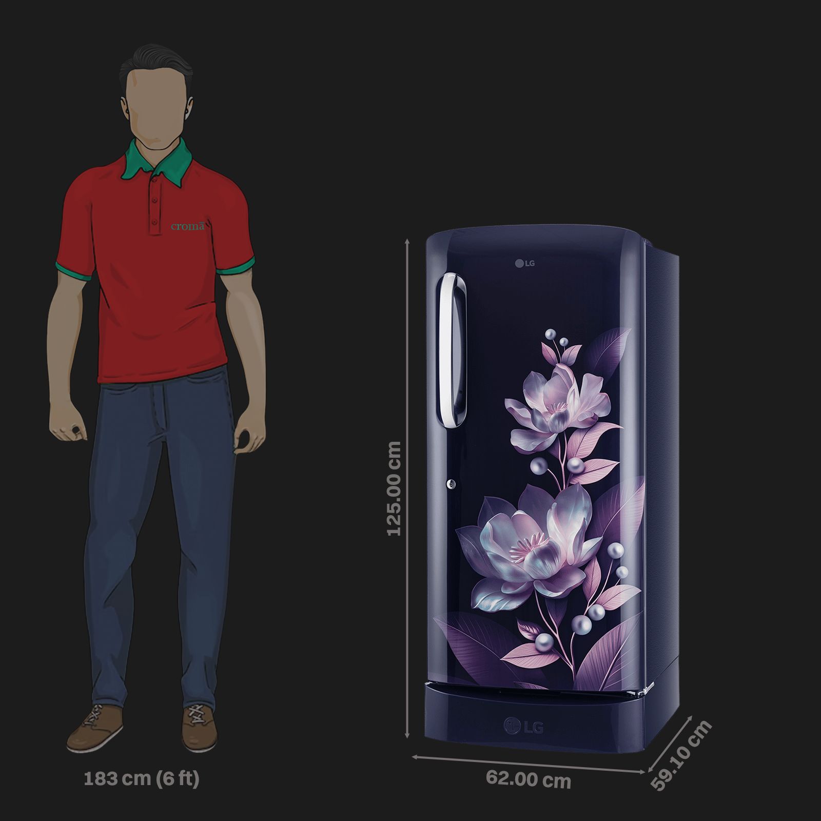 LG 231 Series 210 Litres 5 Star Direct Cool Single Door Refrigerator with Auto Smart Connect (GL-D231ABMU, Blue Marvel)_2