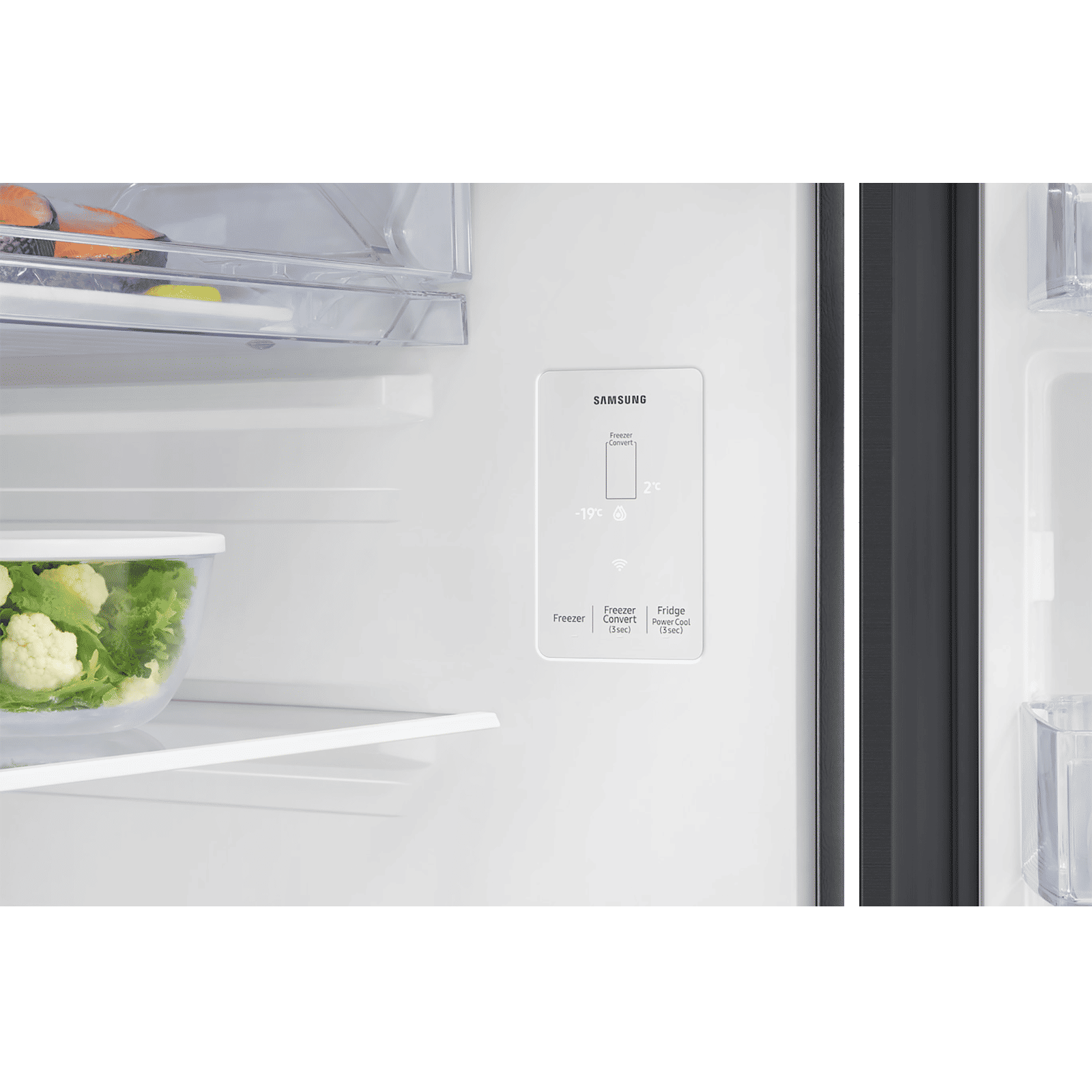 SAMSUNG 350 Litres 2 Star Frost Free Double Door Smart Wifi Enabled Refrigerator with Twin Cooling Plus Technology (RT38DG5A2BBXHL, Luxe Black)_11