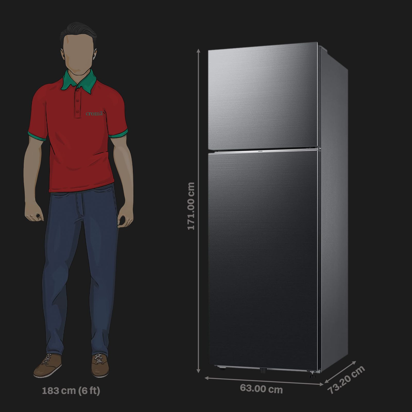 SAMSUNG 330 Litres 2 Star Frost Free Double Door Smart Wifi Enabled Refrigerator with Twin Cooling Plus Technology (RT34DG5A2BBXHL, Luxe Black) SAMSUNG 330 Litres 2 Star Frost Free Double Door Smart Wifi Enabled Refrigerator with Twin Cooling Plus Technology (RT34DG5A2BBXHL, Luxe Black)_2