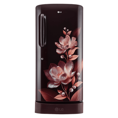 LG 210 Litres 5 Star Direct Cool Single Door Refrigerator with Auto Smart Connect (GL-D231ASMU, Scarlet Marvel)