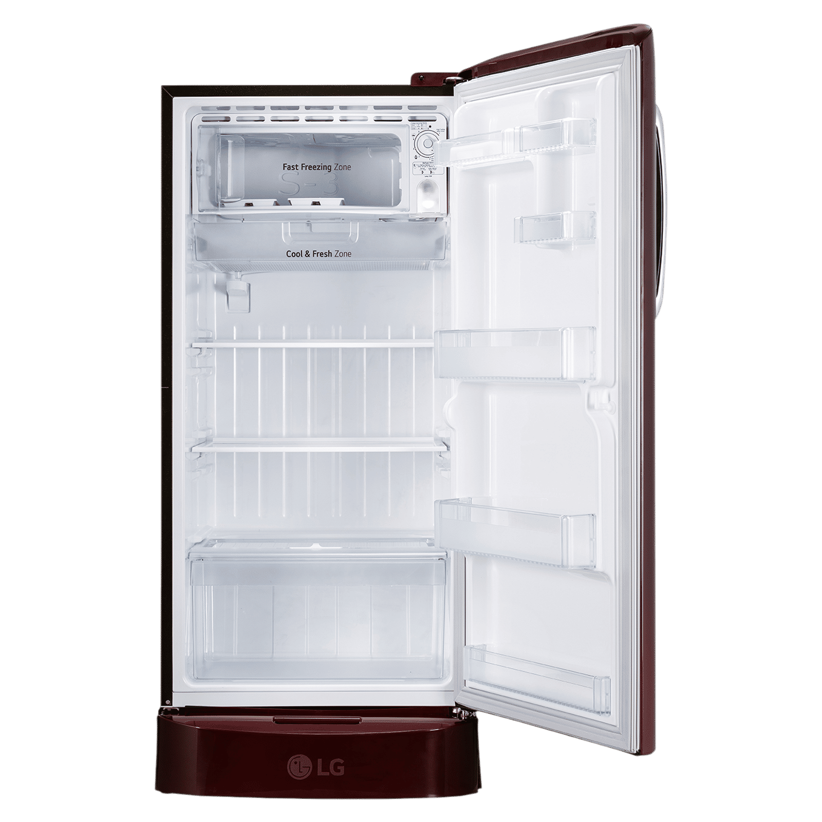 LG 210 Litres 5 Star Direct Cool Single Door Refrigerator with Auto Smart Connect (GL-D231ASMU, Scarlet Marvel)_4