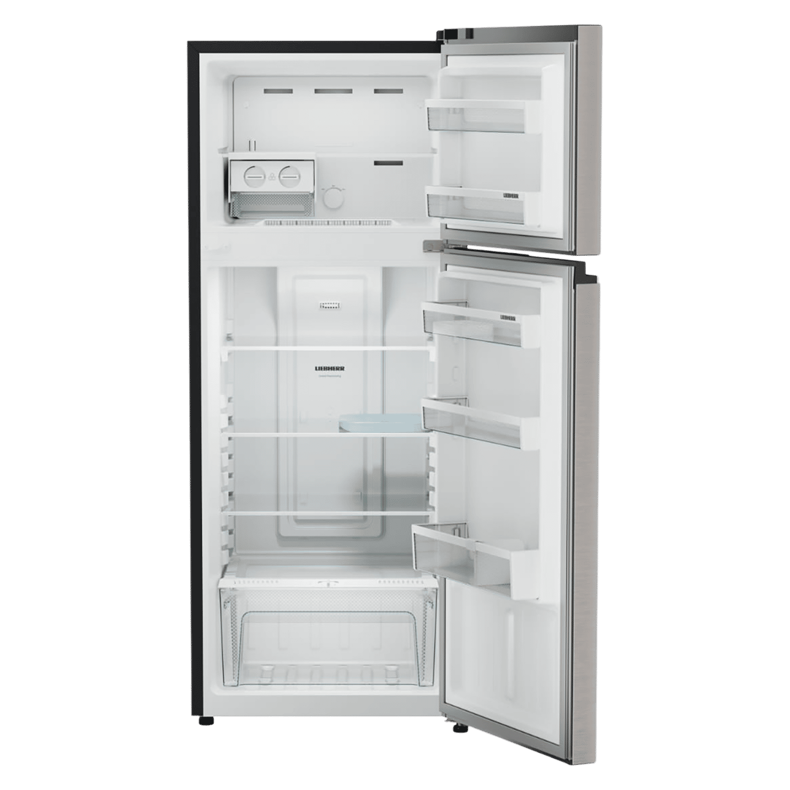 LIEBHERR Cluster 1 245 Litres 2 Star Frost Free Double Door Refrigerator with Bigger Vegetable Basket (TCHgsB 2411, Grey Steel)_4