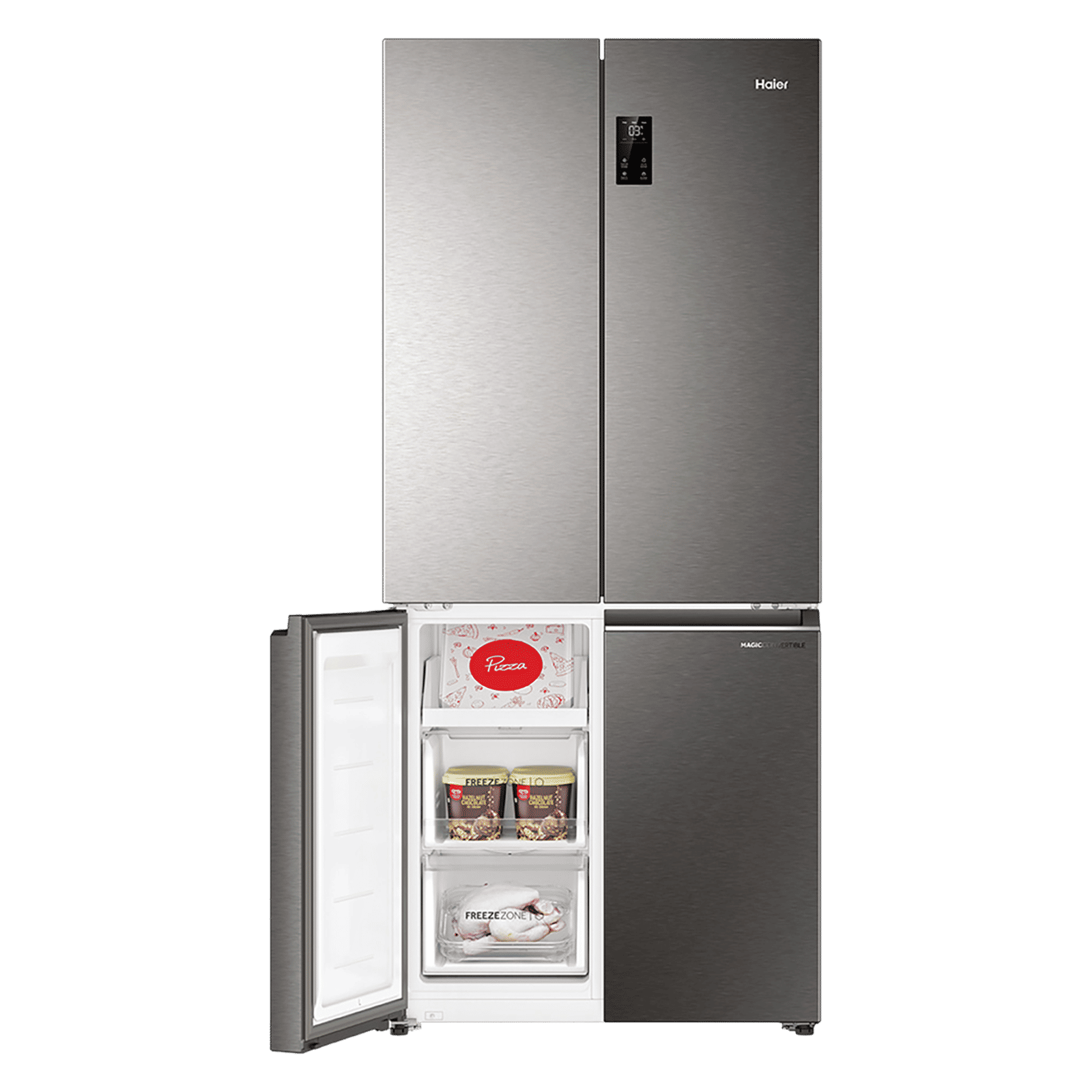 Haier 520 Litres 3 Star Frost Free French Door Convertible Refrigerator with Deo Fresh Technology (HRB-600IS, Inox Steel) Haier 520 Litres 3 Star Frost Free French Door Convertible Refrigerator with Deo Fresh Technology (HRB-600IS, Inox Steel)_11