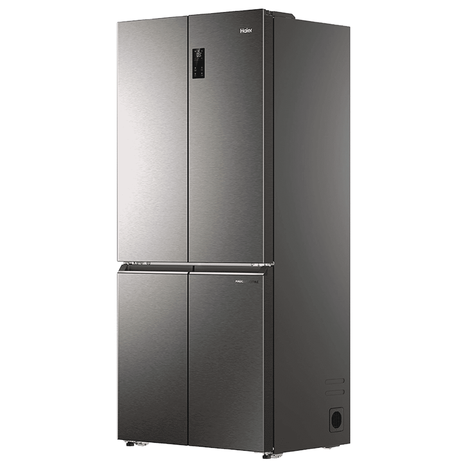 Haier Lumiere 520 Litres 3 Star Frost Free French Door Smart Wifi Enabled Refrigerator with Colorful Digital Display Panel (HRB-600IS, Inox Steel)_2