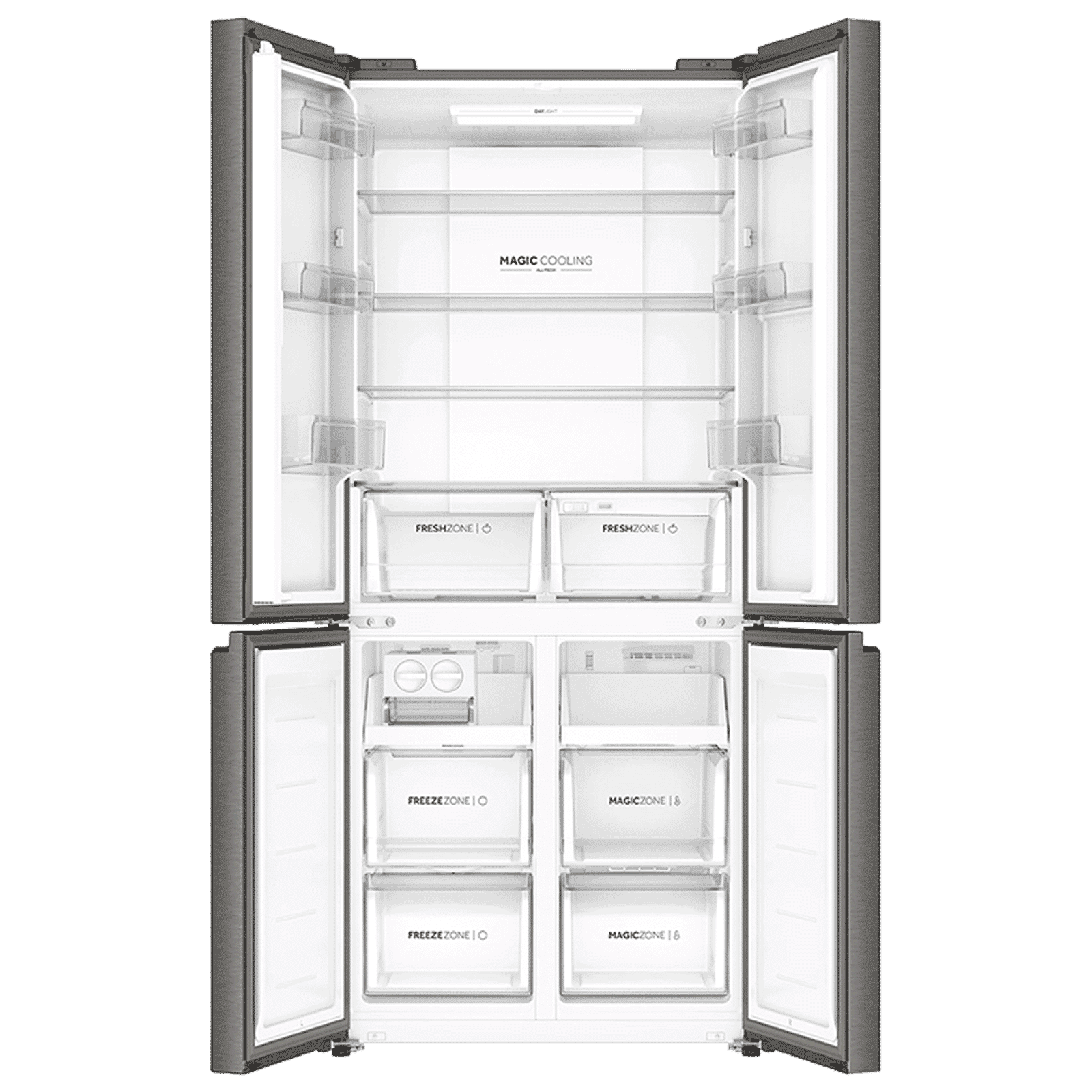 Haier 520 Litres 3 Star Frost Free French Door Convertible Refrigerator with Deo Fresh Technology (HRB-600IS, Inox Steel) Haier 520 Litres 3 Star Frost Free French Door Convertible Refrigerator with Deo Fresh Technology (HRB-600IS, Inox Steel)_6