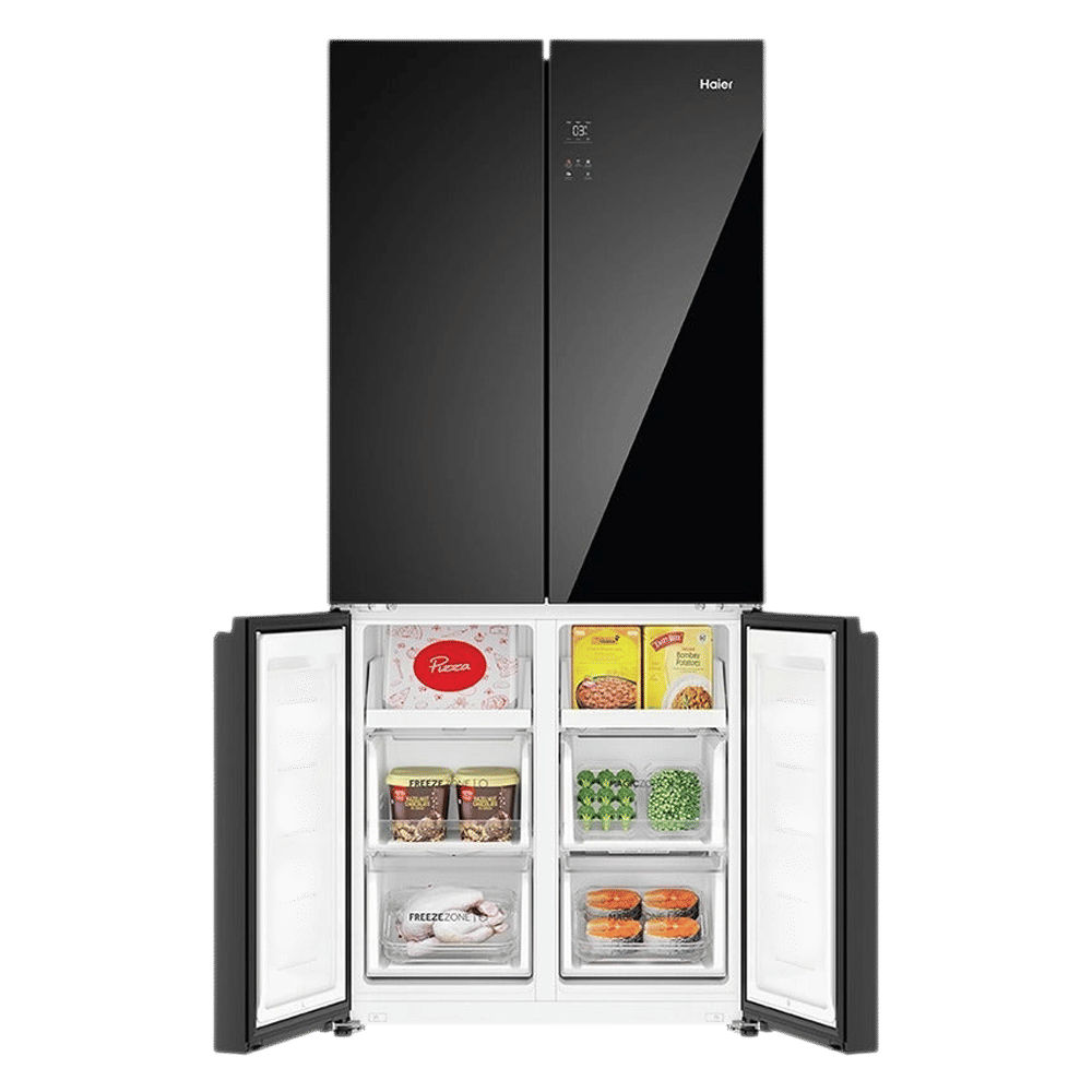 Haier 520 Litres 3 Star Frost Free French Door Convertible Refrigerator with Colorful Digital Display Panel (HRB-600KGU1, Black Glass)_19