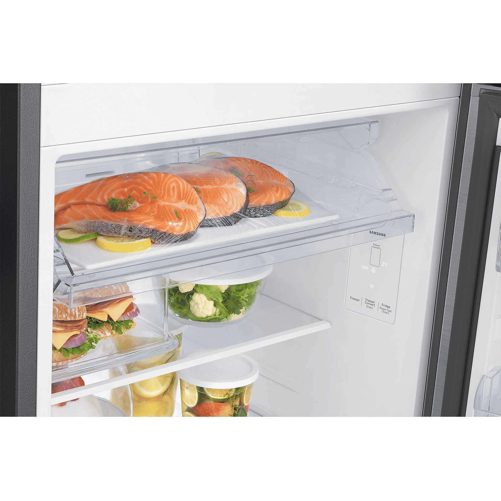 SAMSUNG 330 Litres 3 Star Frost Free Double Door Smart Wifi Enabled Convertible Refrigerator with Bespoke AI (RT34DG5A4DS8HL, Elegant Inox)_10