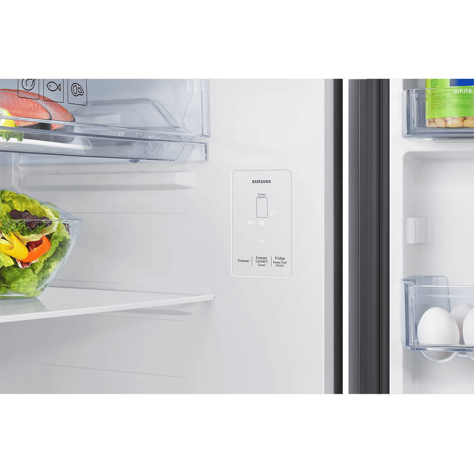 SAMSUNG 419 Litres 2 Star Frost Free Double Door Smart Wifi Enabled Convertible Refrigerator with Bespoke AI (RT45DG6A2BS8HL, Elegant Inox)_8