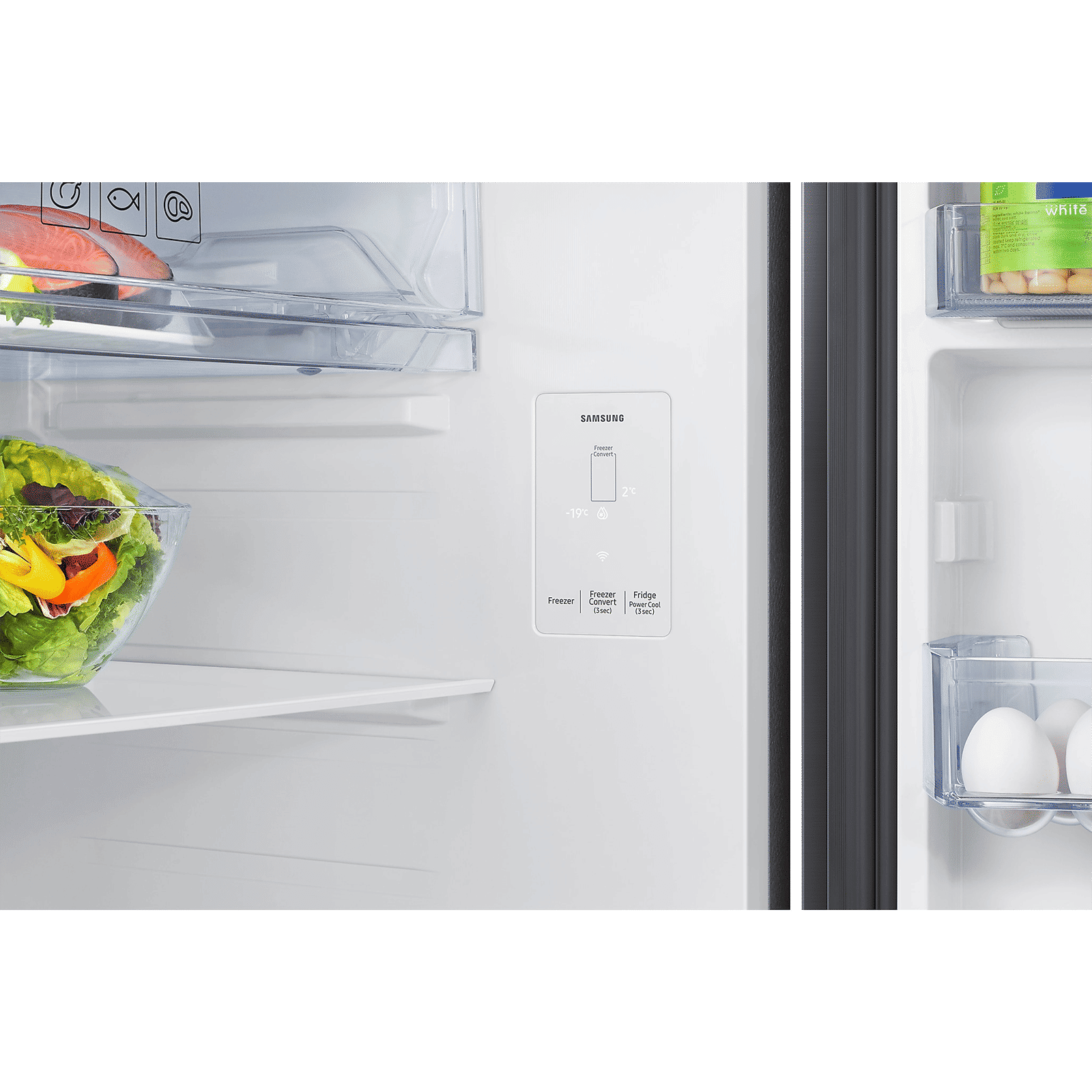 SAMSUNG 419 Litres 3 Star Frost Free Double Door Smart Wifi Enabled Convertible Refrigerator with Bespoke AI (RT45DG6A4DB1HL, Black Matt)_10