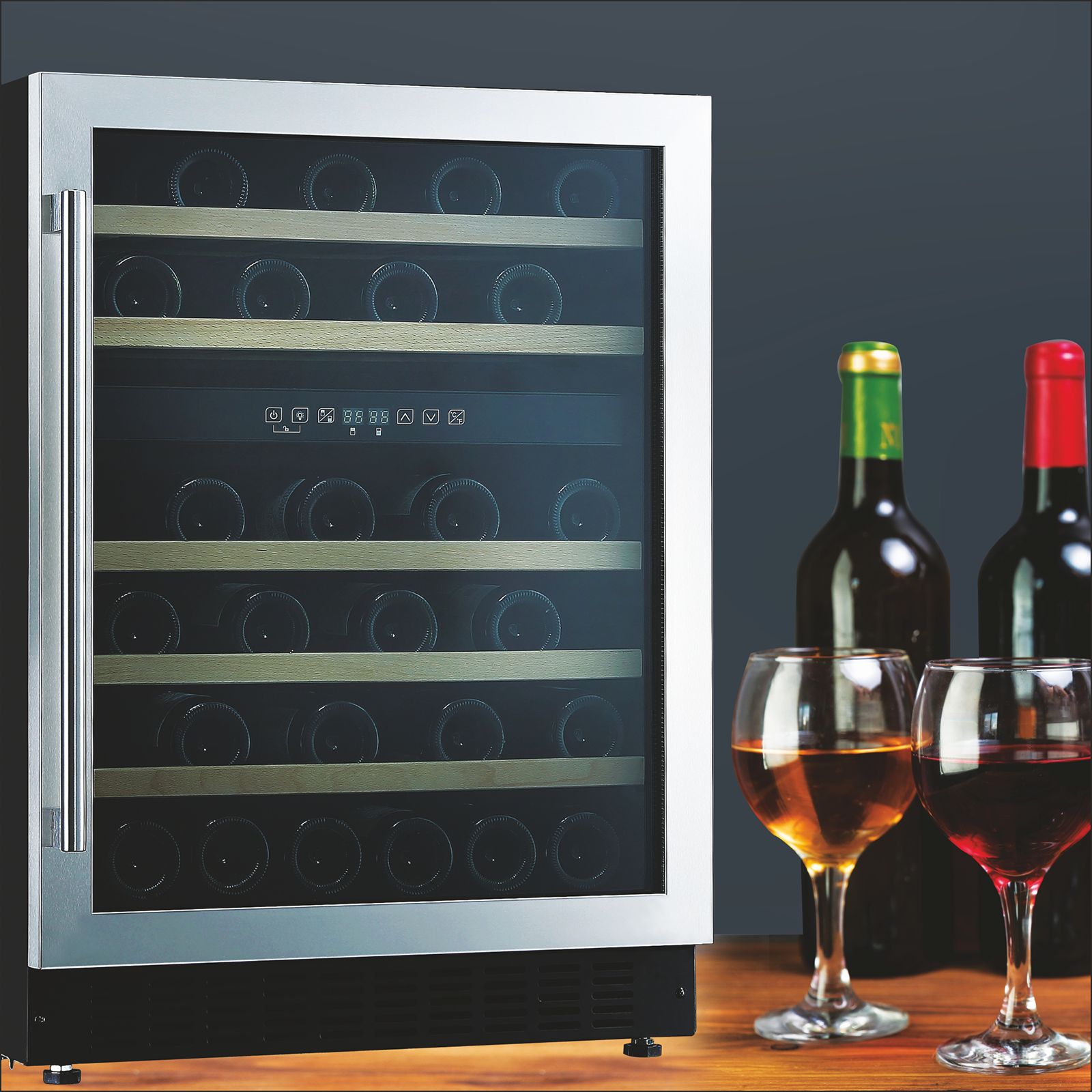 elica 145 Litres 46 Bottles Wine Cooler (LED Display, EWC145S6082, Black) elica 145 Litres 46 Bottles Wine Cooler (LED Display, EWC145S6082, Black)_6