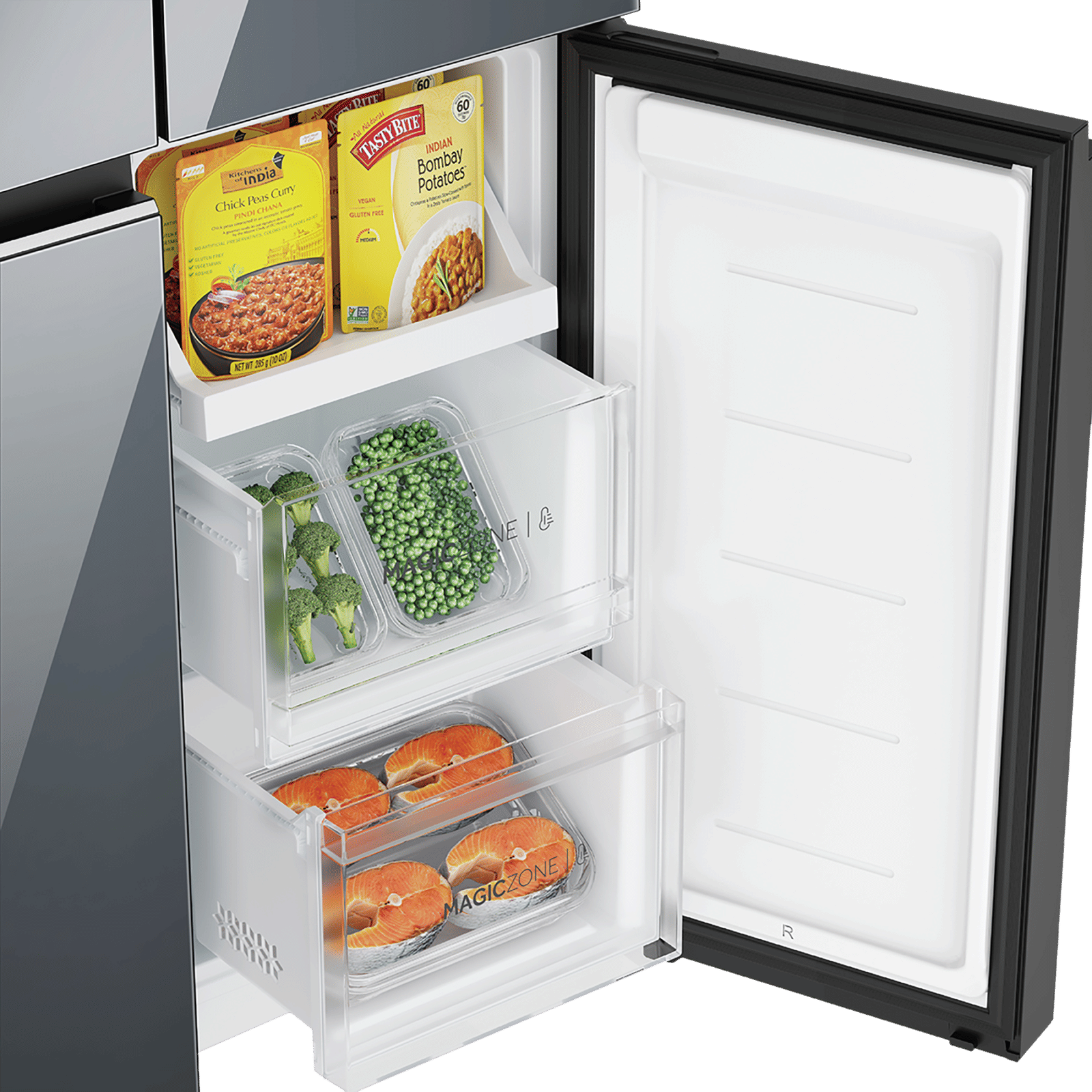 Haier Lumiere 520 Liters 3 Star Frost Free French Door Smart Wifi Enabled Convertible Refrigerator with Colorful Digital Display (HRB-600MGU1, Mirror Glass)_15