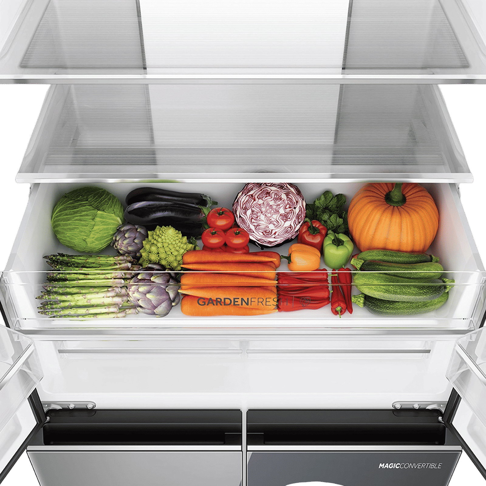 Haier Lumiere 520 Liters 3 Star Frost Free French Door Smart Wifi Enabled Convertible Refrigerator with Colorful Digital Display (HRB-600MGU1, Mirror Glass)_7