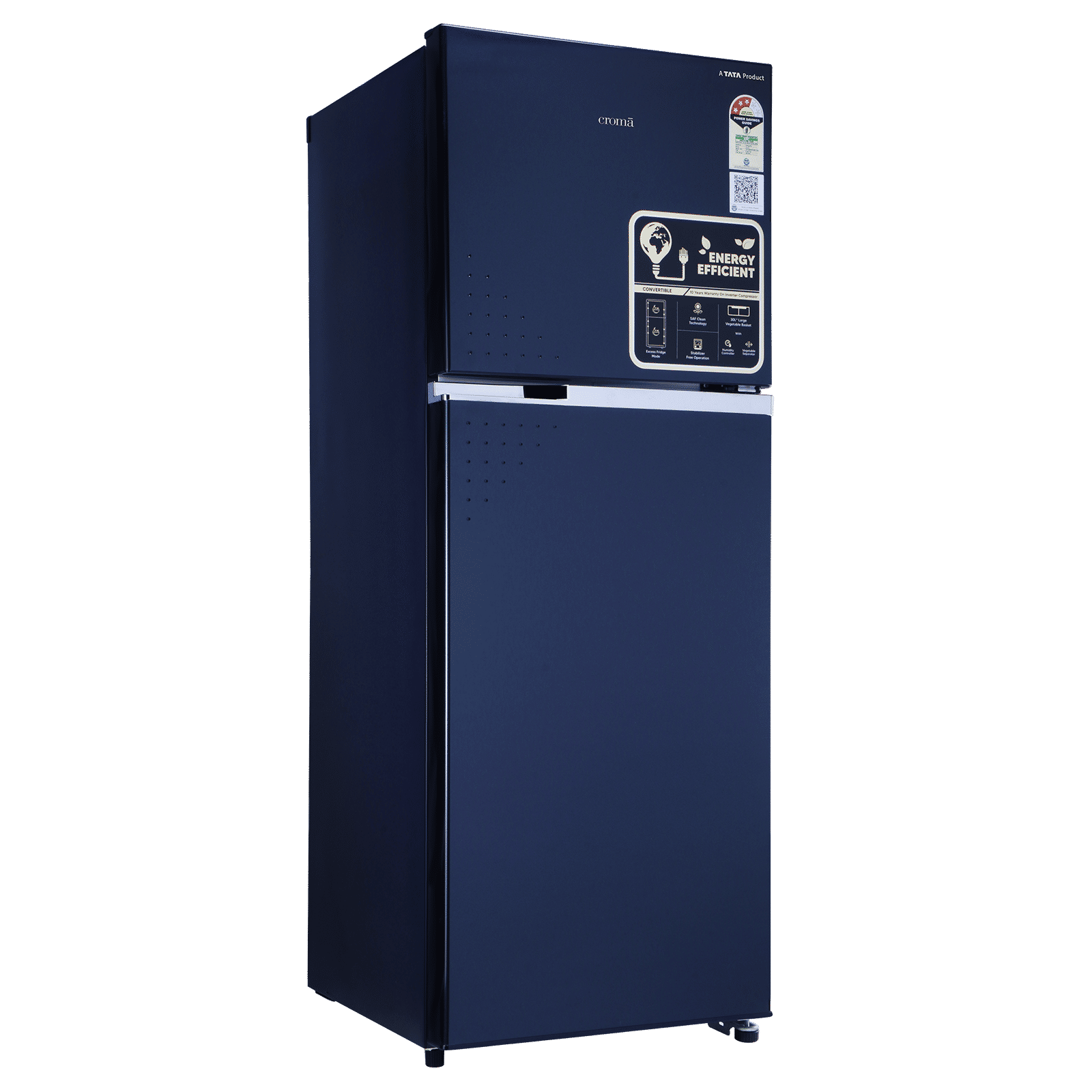 Croma 290 Litres 3 Star Frost Free Double Door Refrigerator with Inverter Technology (CRLR290FID276256, Ocean Blue)_15