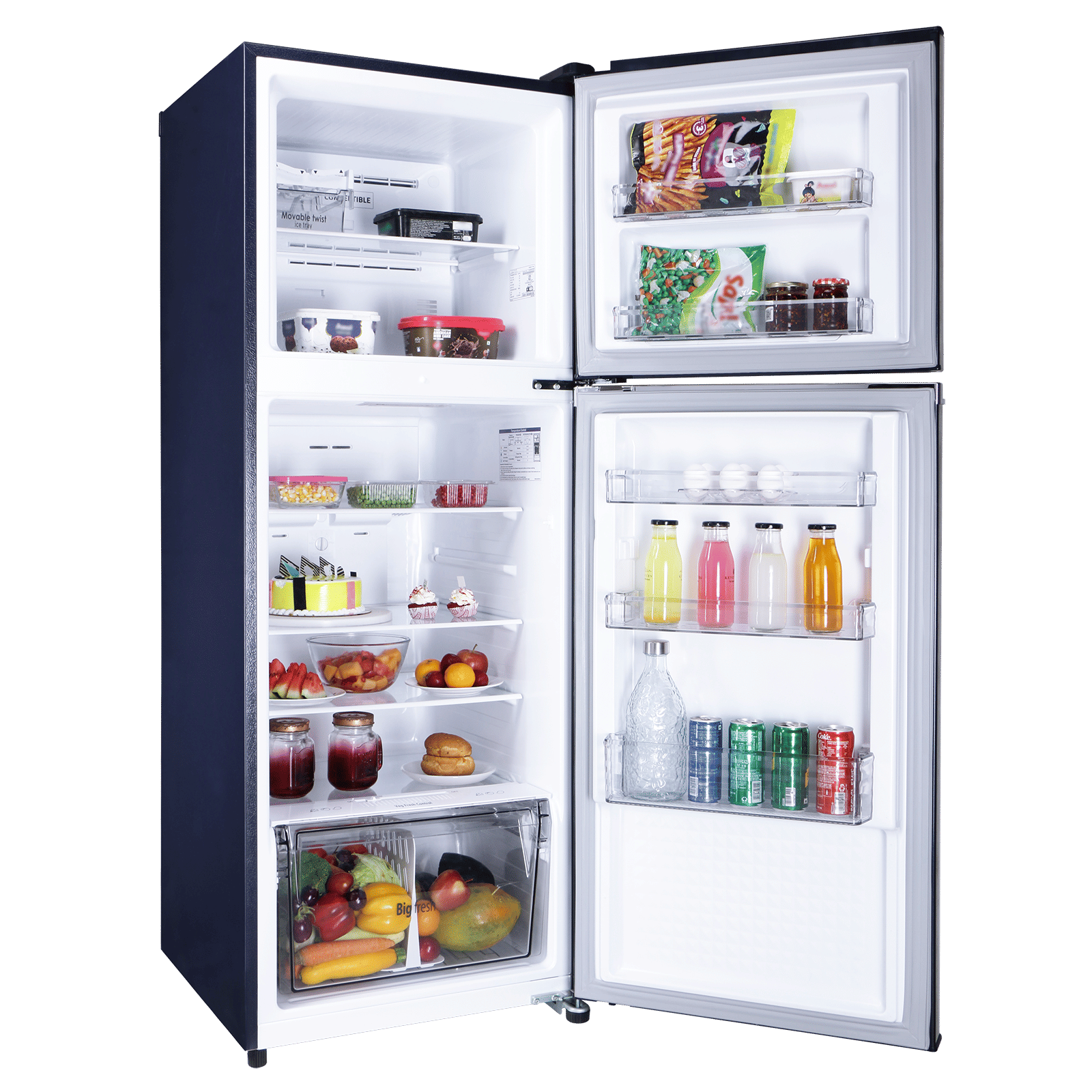 Croma 290 Litres 3 Star Frost Free Double Door Refrigerator with Inverter Technology (CRLR290FID276256, Ocean Blue)_19