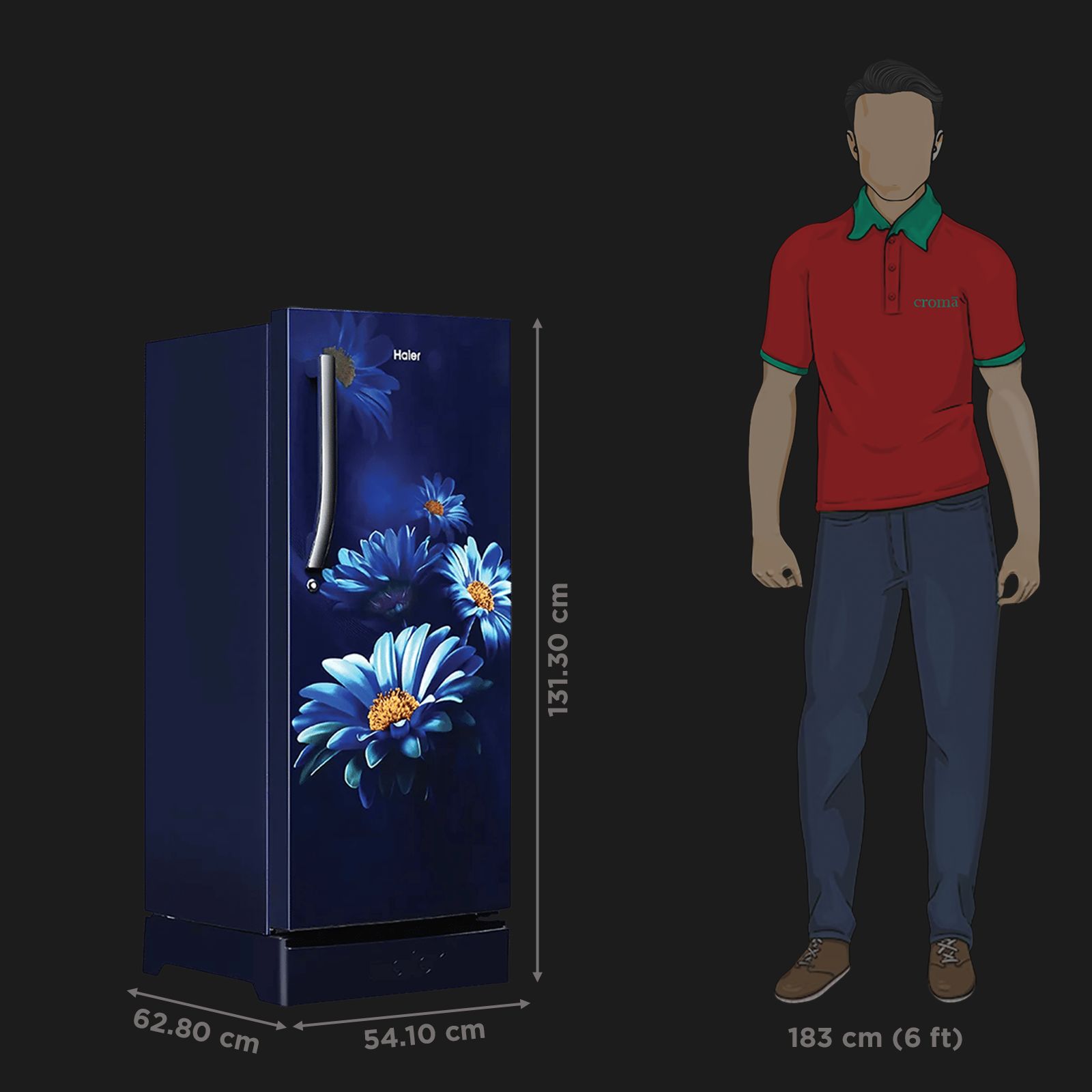 Haier 190 Litres 3 Star Direct Cool Single Door Refrigerator with Antibacterial Gasket (HRD-2103PMH-P, Marine Hilton) Haier 190 Litres 3 Star Direct Cool Single Door Refrigerator with Antibacterial Gasket (HRD-2103PMH-P, Marine Hilton)_2