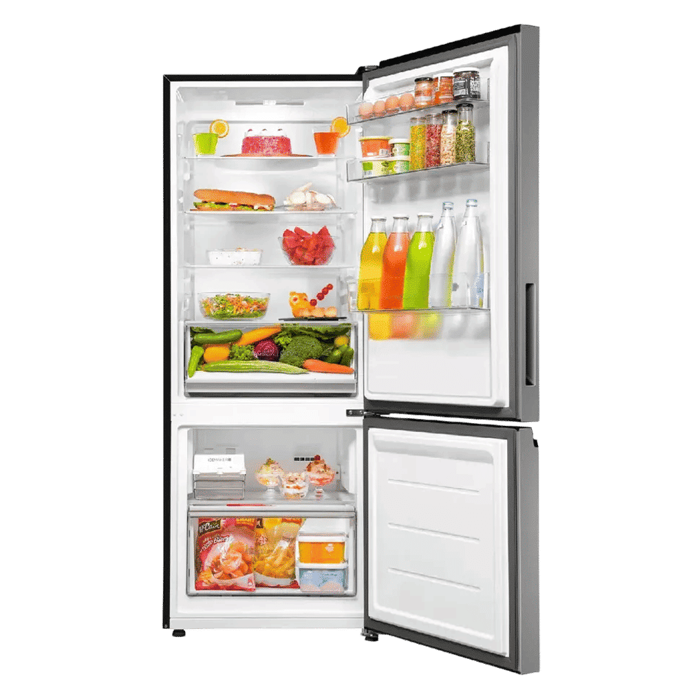 Haier 300 Litres 2 Star Frost Free Double Door Bottom Mount Refrigerator with Antibacterial Gasket (HRB-3502BS-P, Brushline Silver)_5
