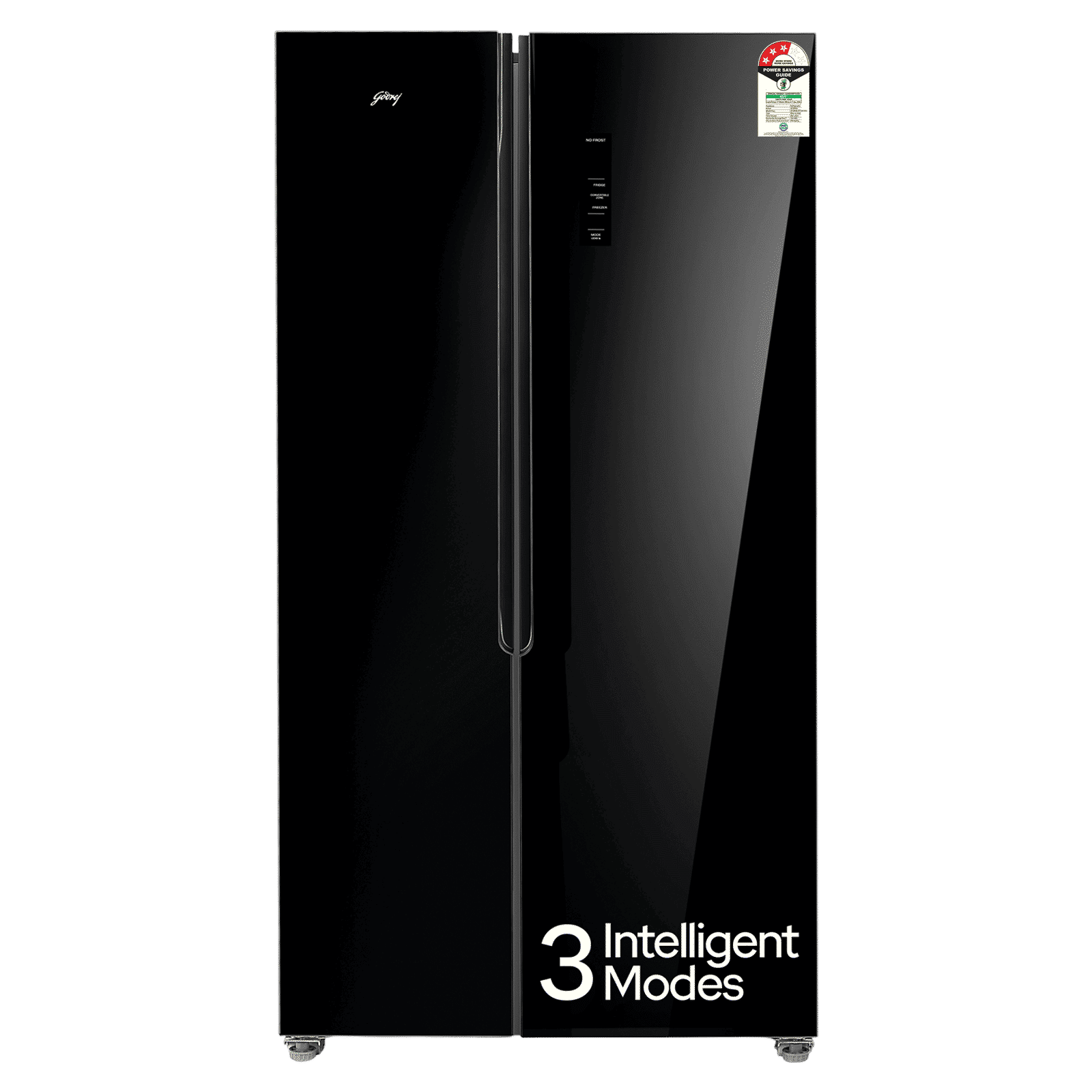 Godrej 600 Litres 3 Star Frost Free Side by Side Convertible Refrigerator with Powered By AI (RS EON VELVET 646C RIT, Opera Black)_1