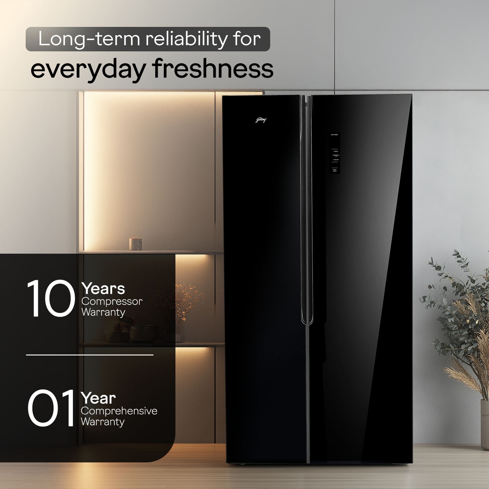 Godrej 600 Litres 3 Star Frost Free Side by Side Convertible Refrigerator with Powered By AI (RS EON VELVET 646C RIT, Opera Black) Godrej 600 Litres 3 Star Frost Free Side by Side Convertible Refrigerator with Powered By AI (RS EON VELVET 646C RIT, Opera Black)_16
