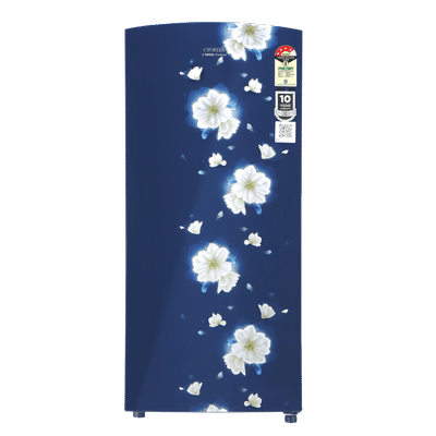 Croma 187 Litres 4 Star Direct Cool Single Door Refrigerator with Inverter Technology (CRLR187DIF302707, Floral Blue)