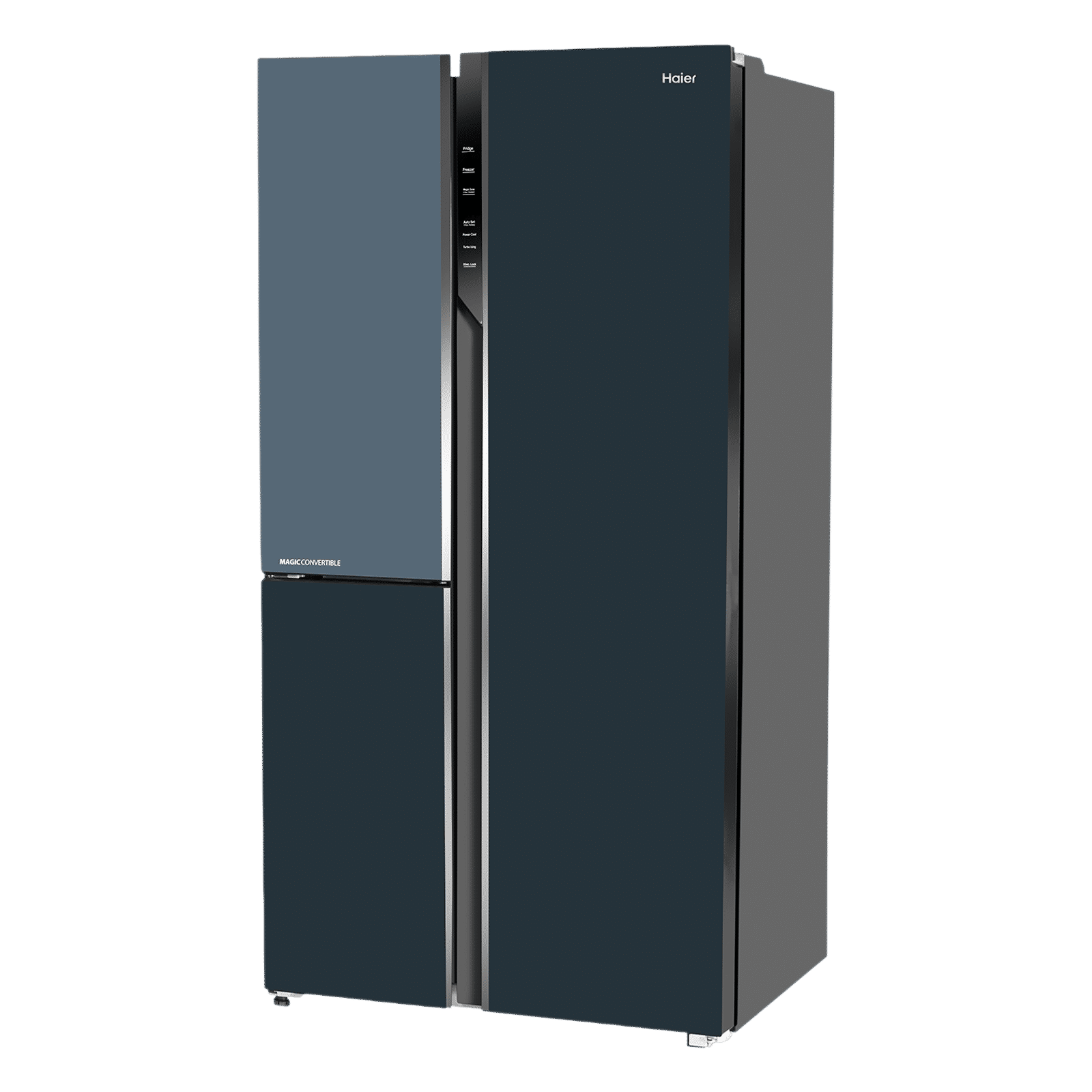 Haier Vogue Series 598 Litres 3 Star Frost Free Side by Side Door Smart Wifi Enabled Convertible Refrigerator with Deo Fresh Technology (HRT-683GOGU1, Grey Onyx Glass)_9