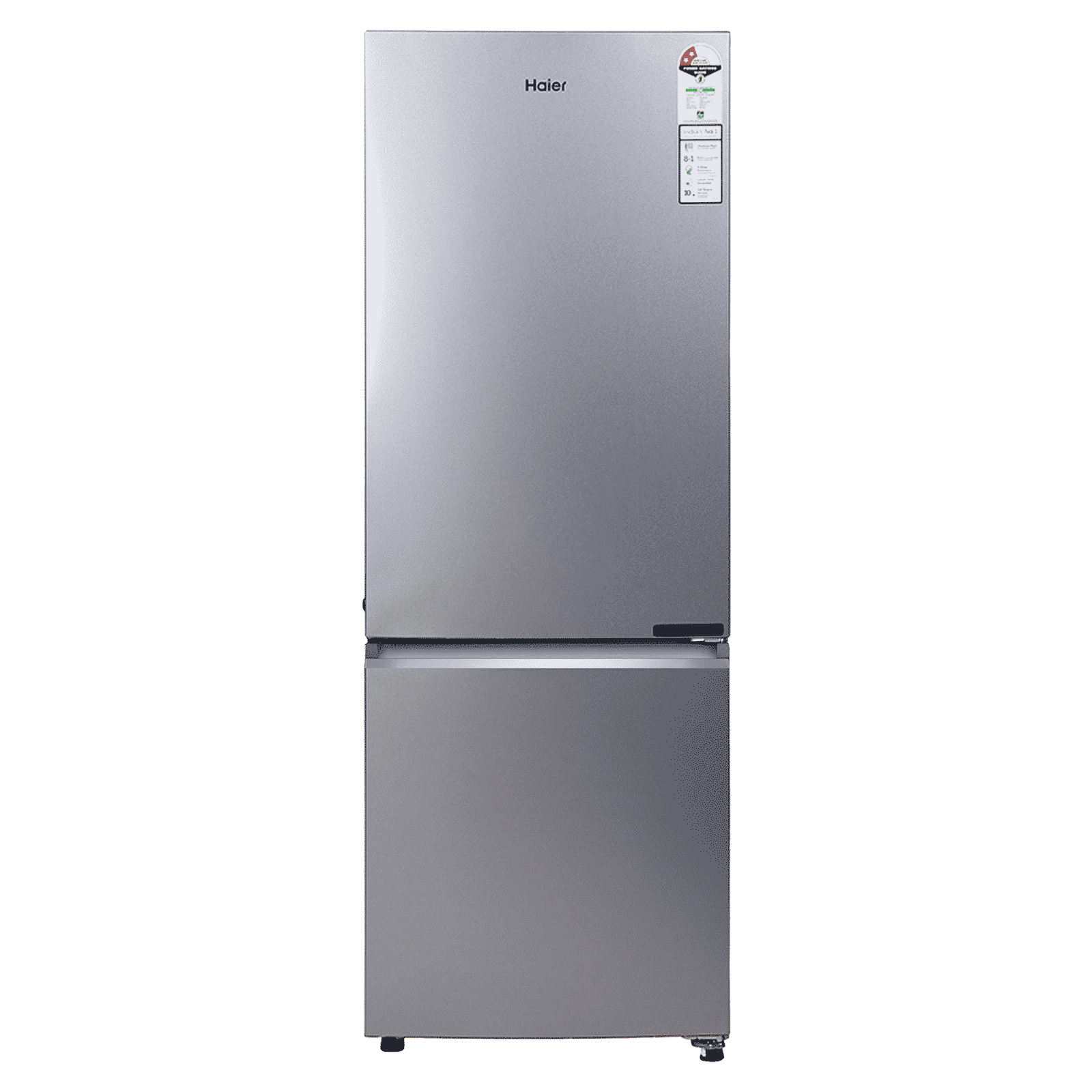 Haier 237 Litres 2 Star Frost Free Double Door Bottom Mount Convertible Refrigerator with Turbo Icing (HRB-2872IBMS-P, Moon Silver) Haier 237 Litres 2 Star Frost Free Double Door Bottom Mount Convertible Refrigerator with Turbo Icing (HRB-2872IBMS-P, Moon Silver)_1