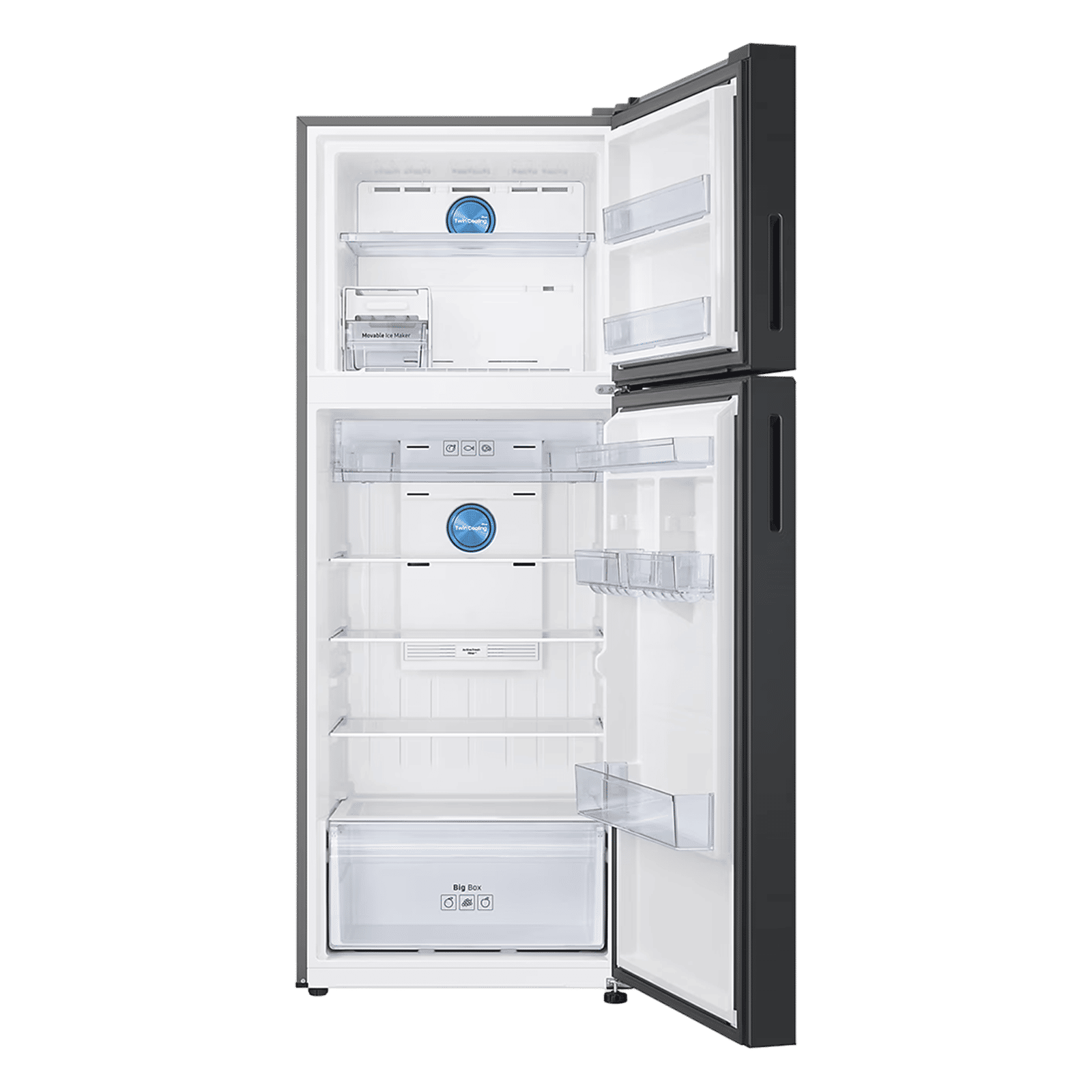 SAMSUNG 467 Litres 3 Star Frost Free Double Door Smart Wifi Enabled Refrigerator with Bespoke AI (RT80F51C3KHL, Luxe Black)_6