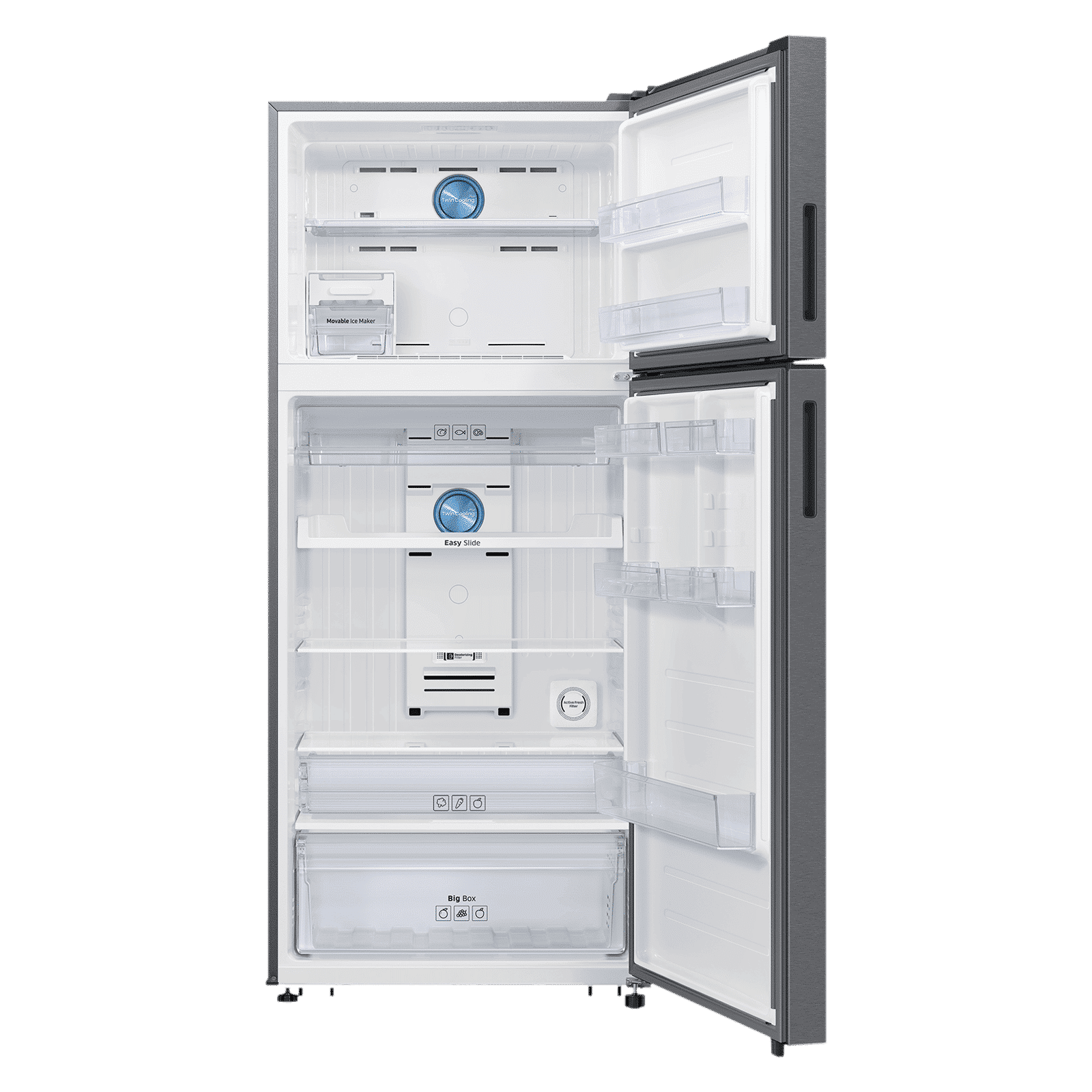 SAMSUNG Bespoke 530 Litres 1 Star Frost Free Double Door Convertible Refrigerator with Power Cool Technology (RT56DG7A6ASLTL, Real Stainless)_6