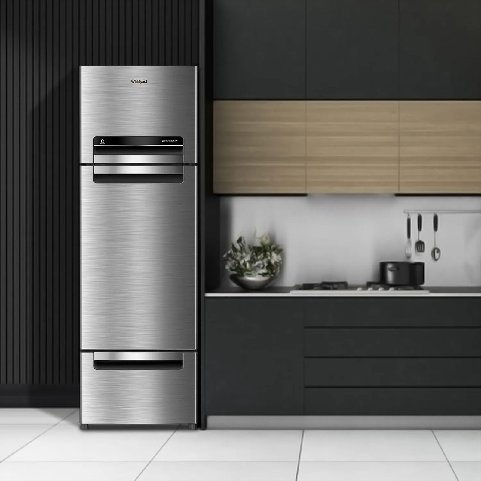 Whirlpool Protton 215 Litres Frost Free Triple Door Refrigerator with Zeolite Technology (22164, Radiant Steel) Whirlpool Protton 215 Litres Frost Free Triple Door Refrigerator with Zeolite Technology (22164, Radiant Steel)_10
